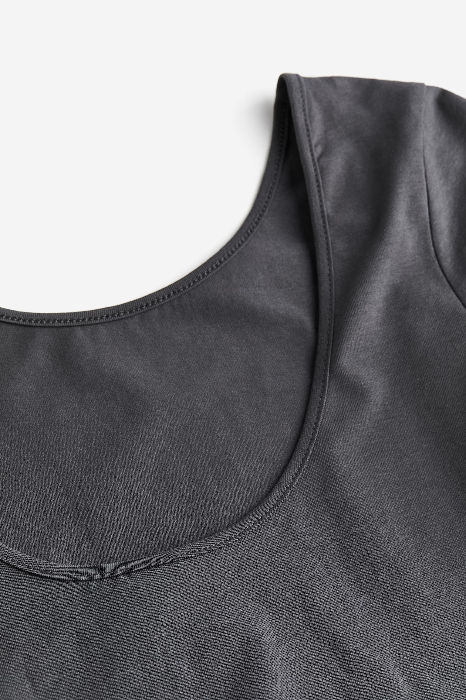 ローバックTシャツ - ダークグレー/カーキグリーン - 2