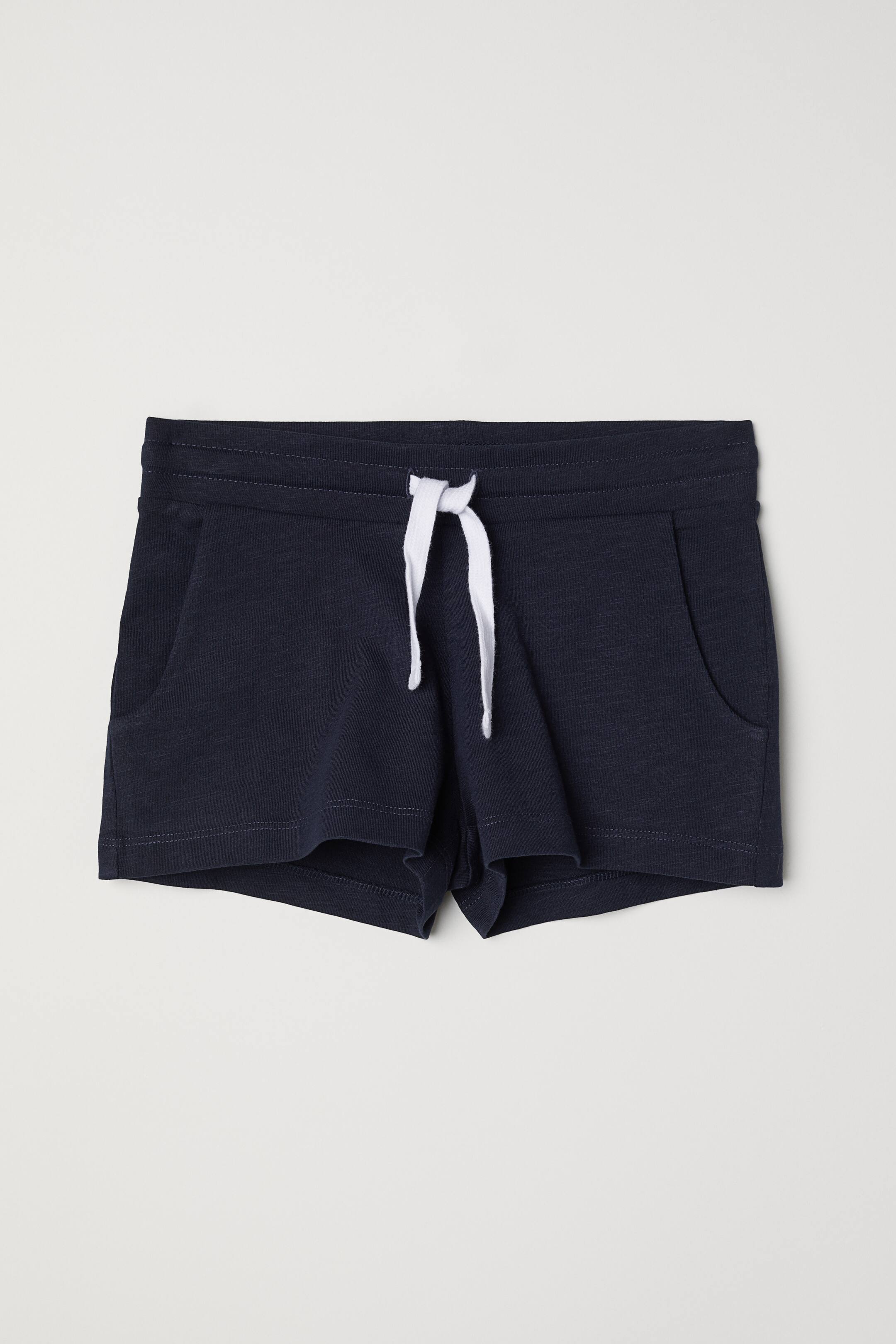 查看大圖: 平紋超短褲 - 深藍色 - Kids | H&M 1