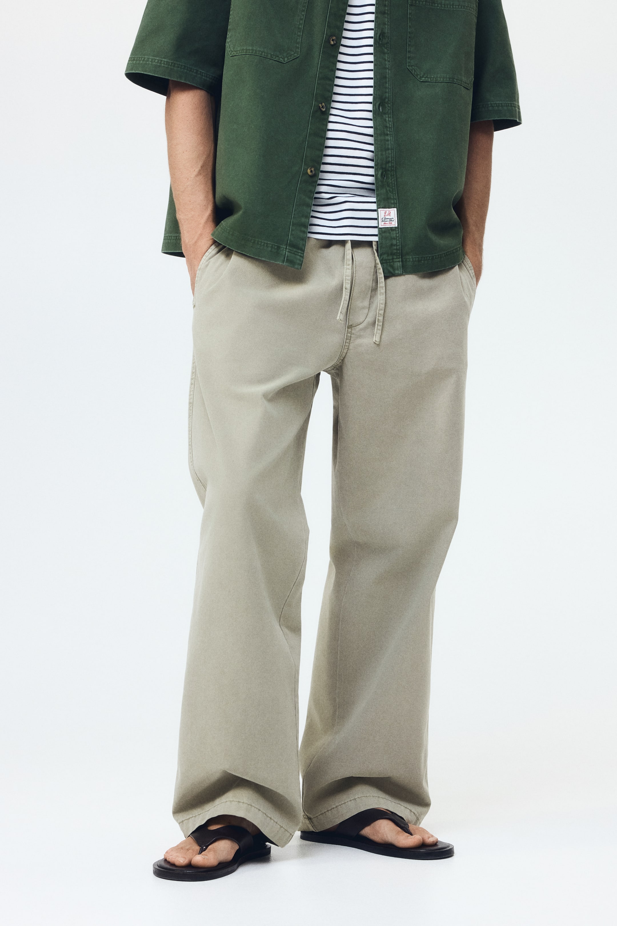 Loose-Fit Cotton Canvas Pants