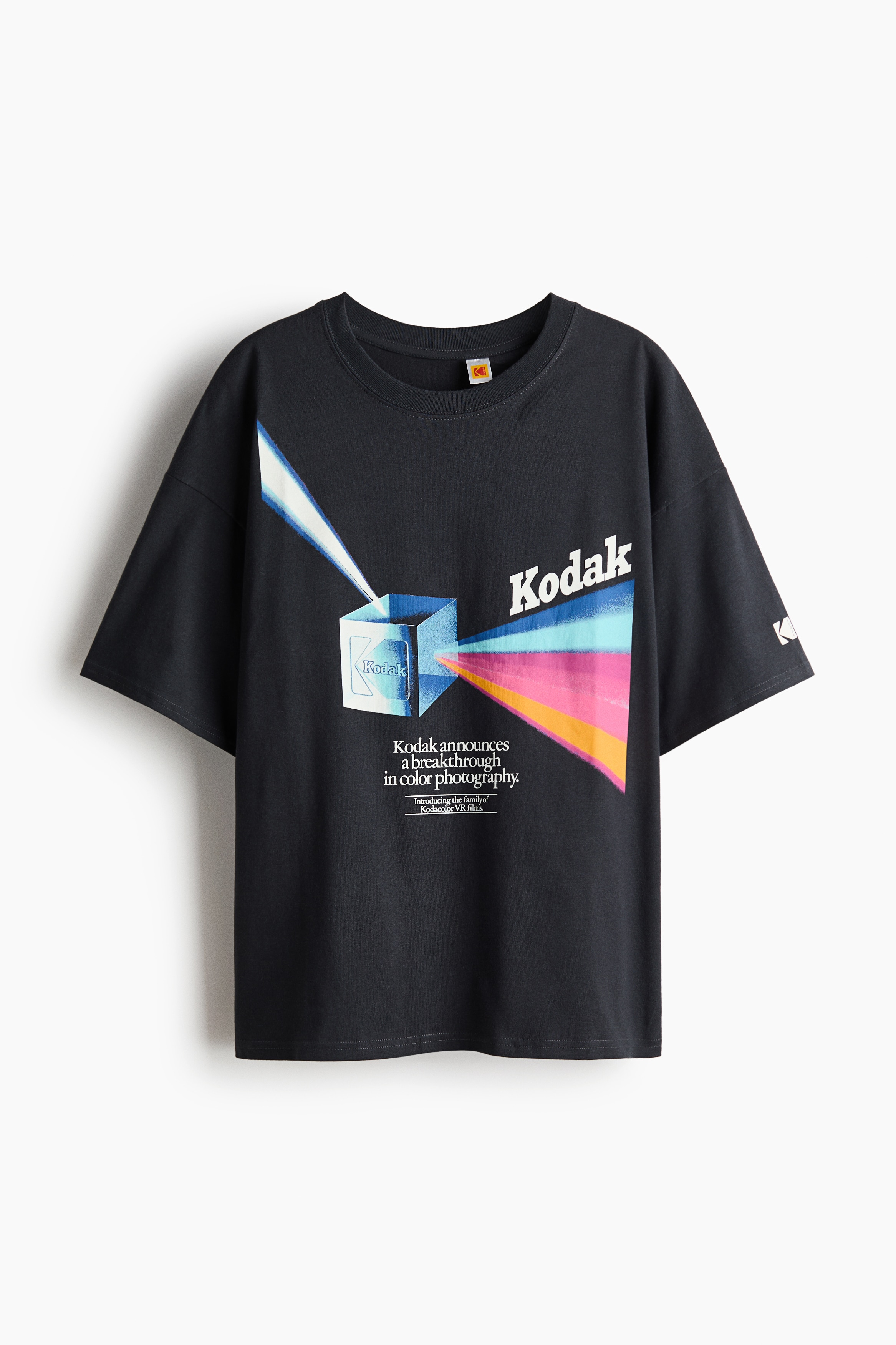 オーバーサイズ プリントTシャツ - ブラック/Kodak/ライトオレンジ/Kodak/ペールピンク/Kodak