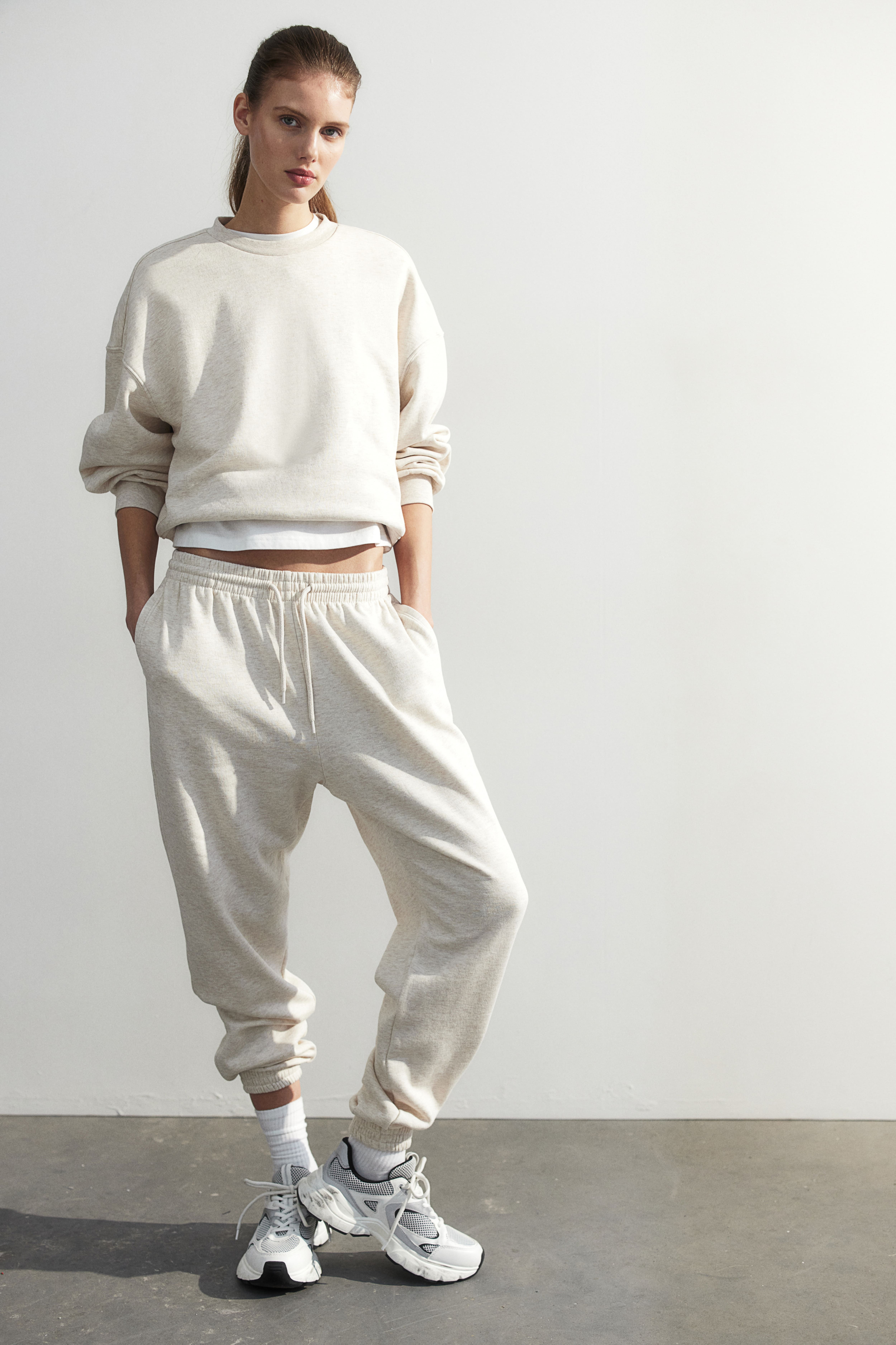 Beige joggers h&m sale