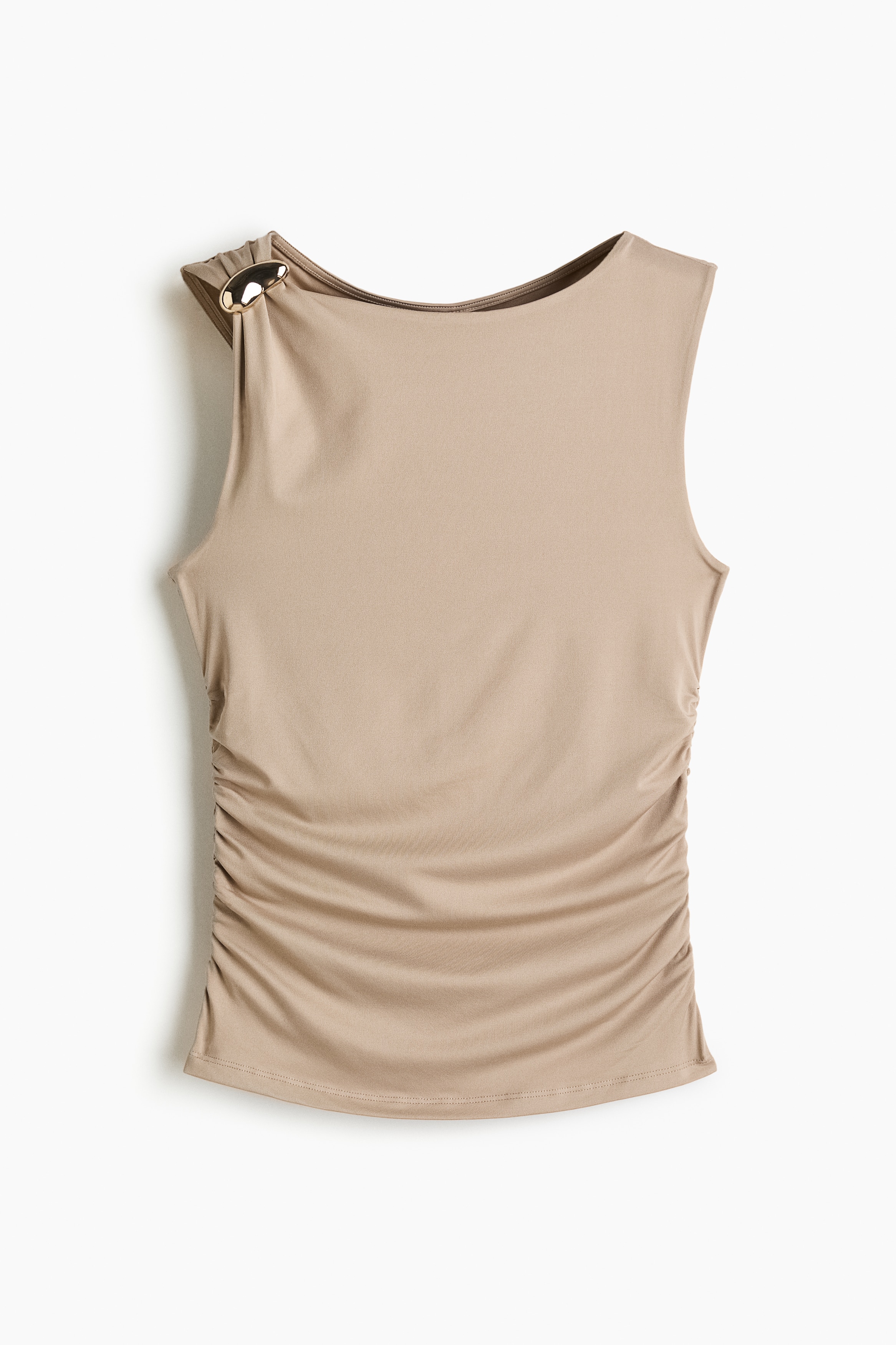 Lágy esésű felső - Bézs/Fekete