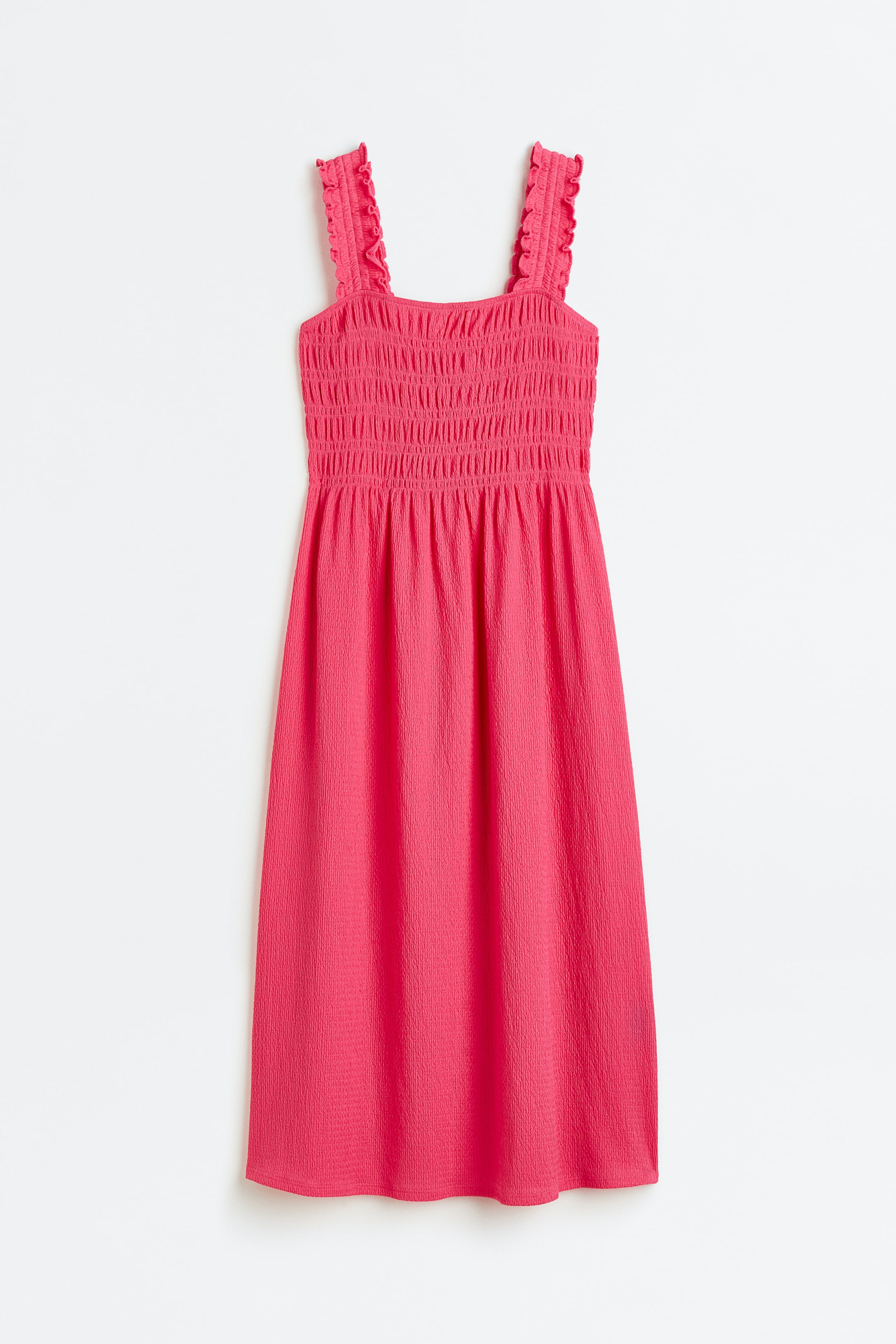 h&m pink smocked dress Women's Pink Smocked Dress