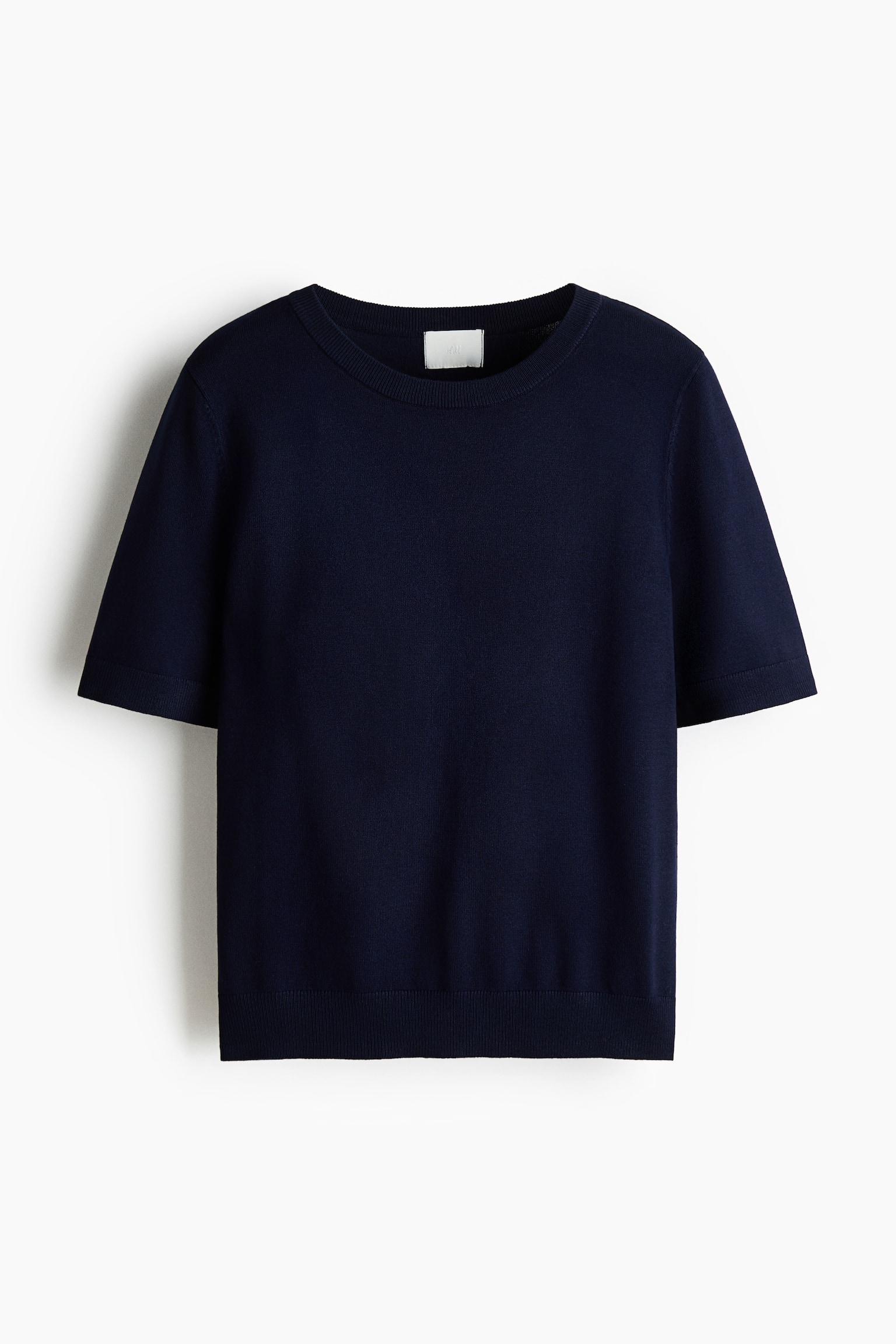 Fine-Knit Top - Navy blue