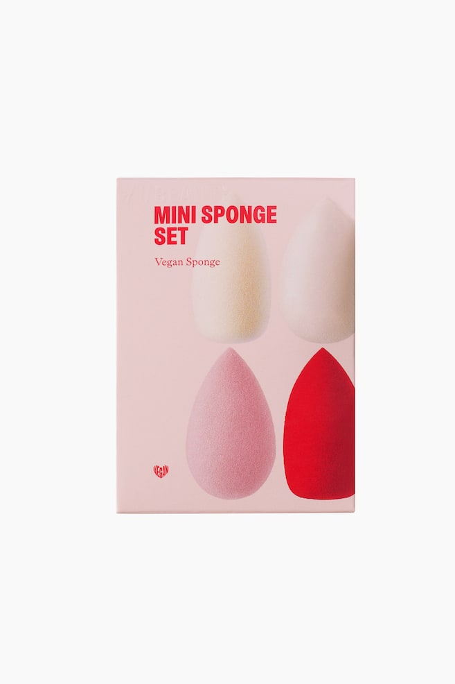 4-pack mini make-up sponges - Dusty pink - 2