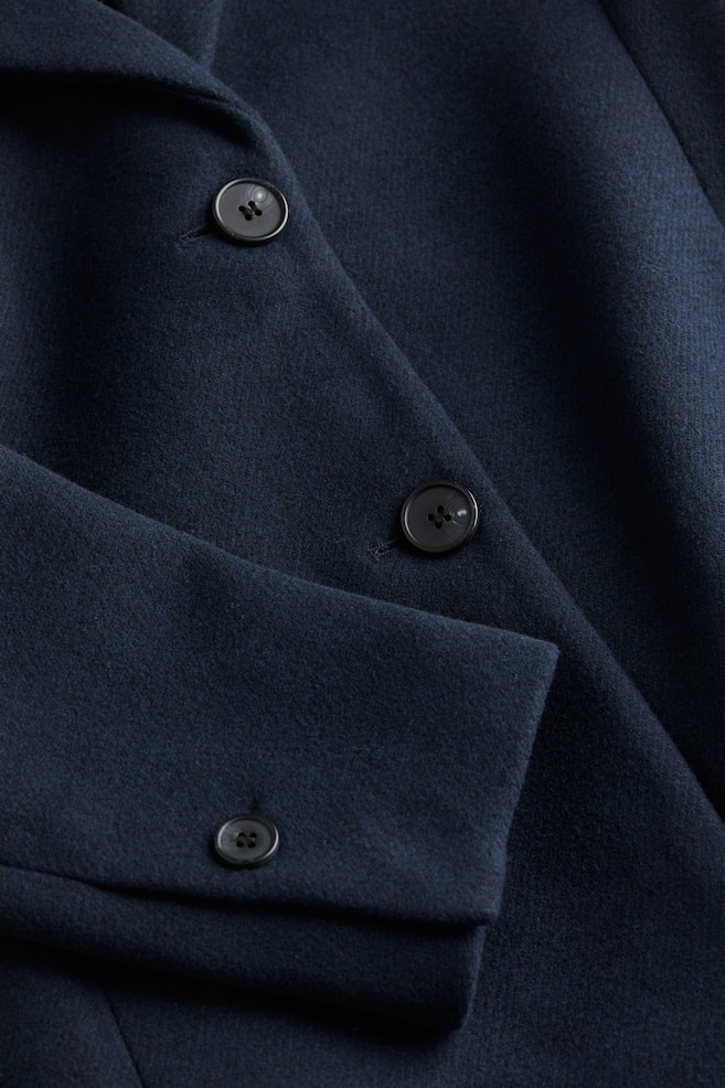 Single-breasted coat - Navy blue/Black - 3