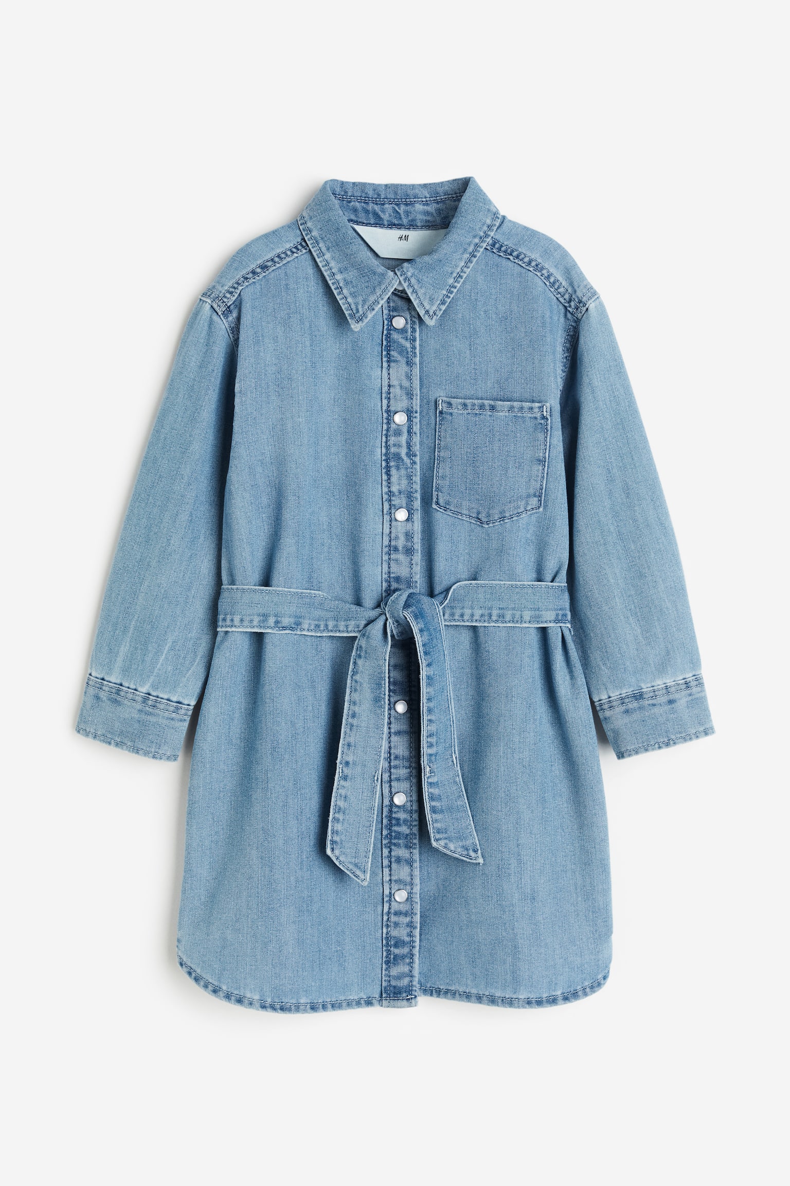 Váy sơ mi denim - Màu xanh denim nhạt - 1