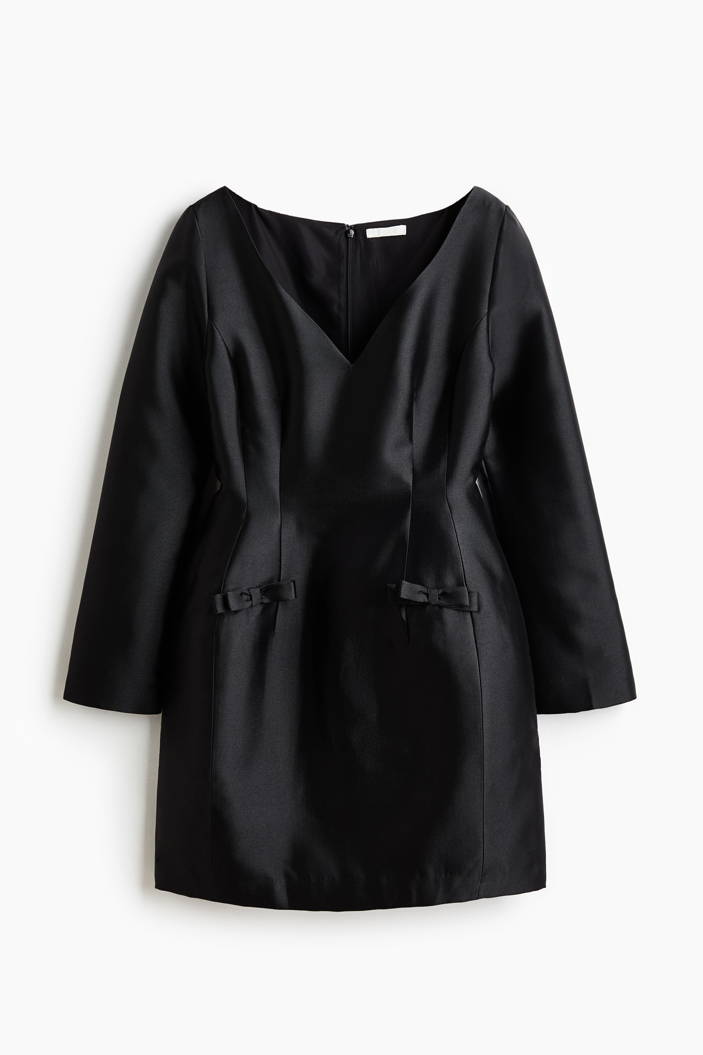 Rochie clepsidră din twill - Negru