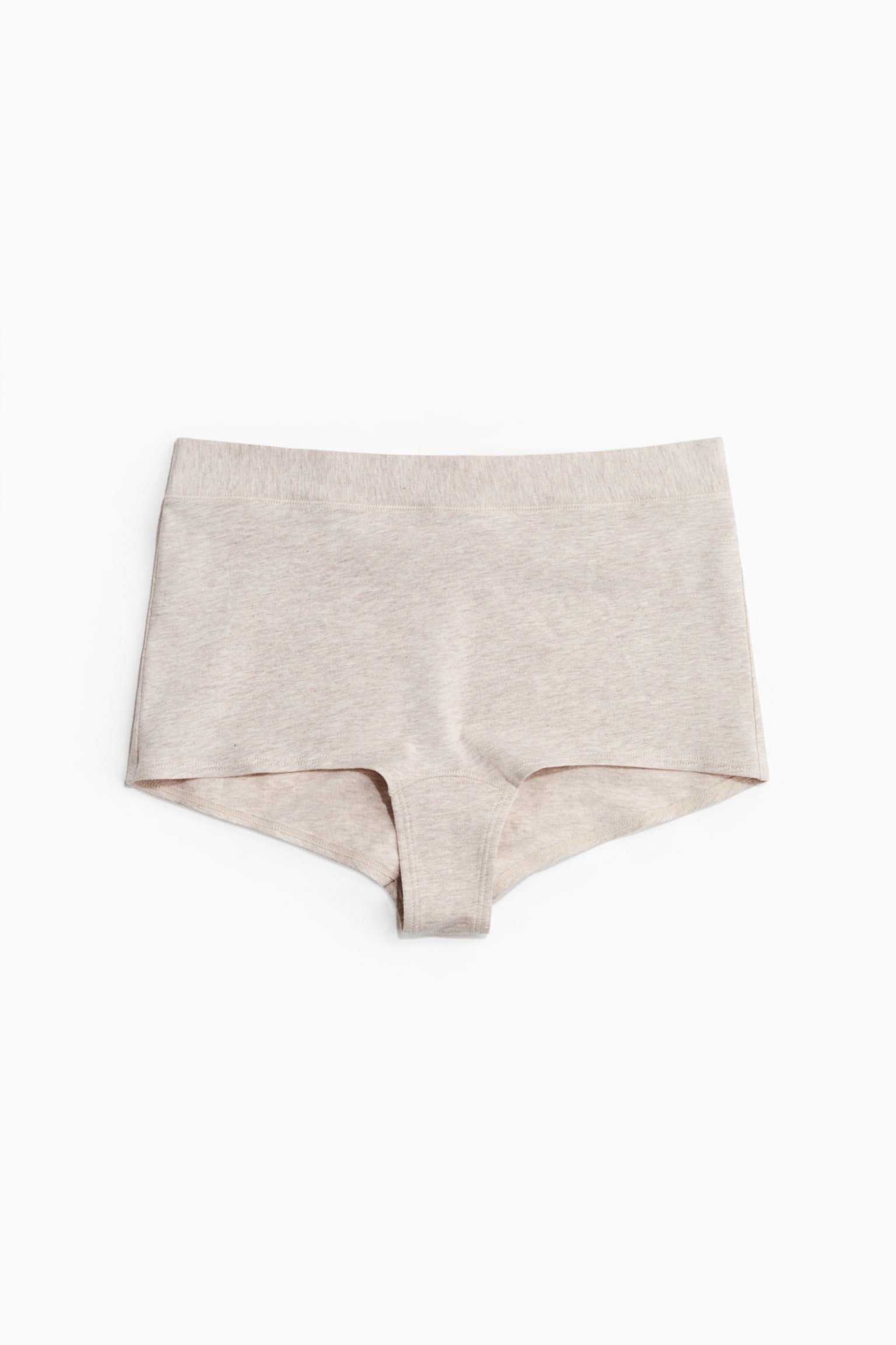 Набір із 3 пар бавовняних трусиків-шортиків - Бежевий/рожевий/кремовий/Чорний - 5