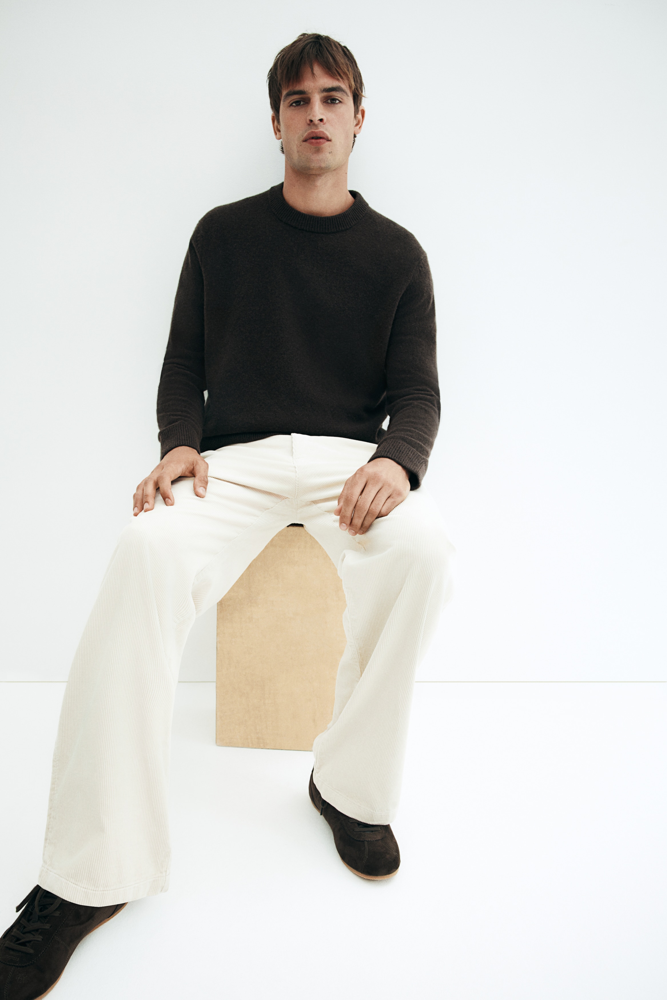 リラックスフィット コーデュロイパンツ - ベージュ - Men | H&M JP