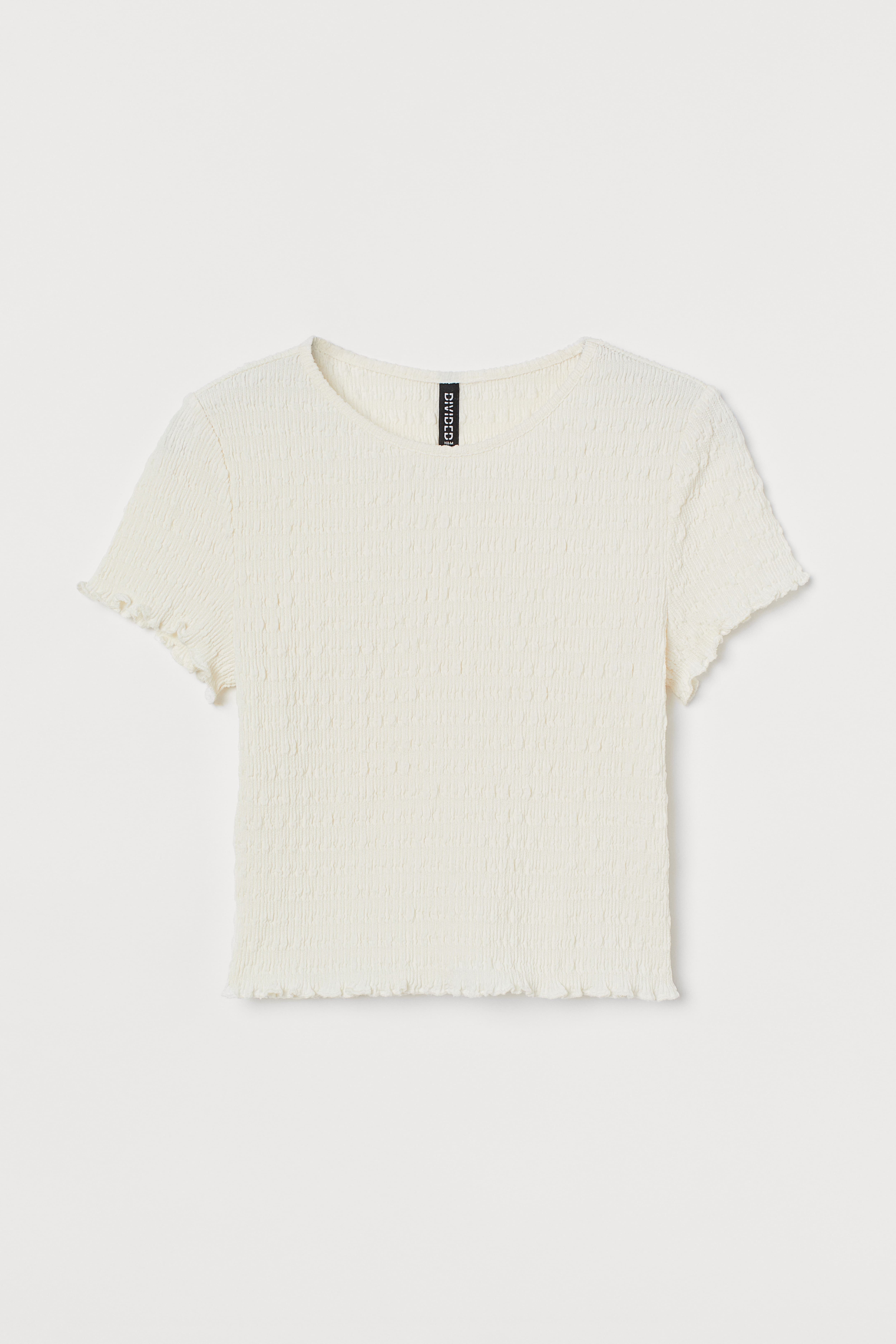 H and m white crop top best sale