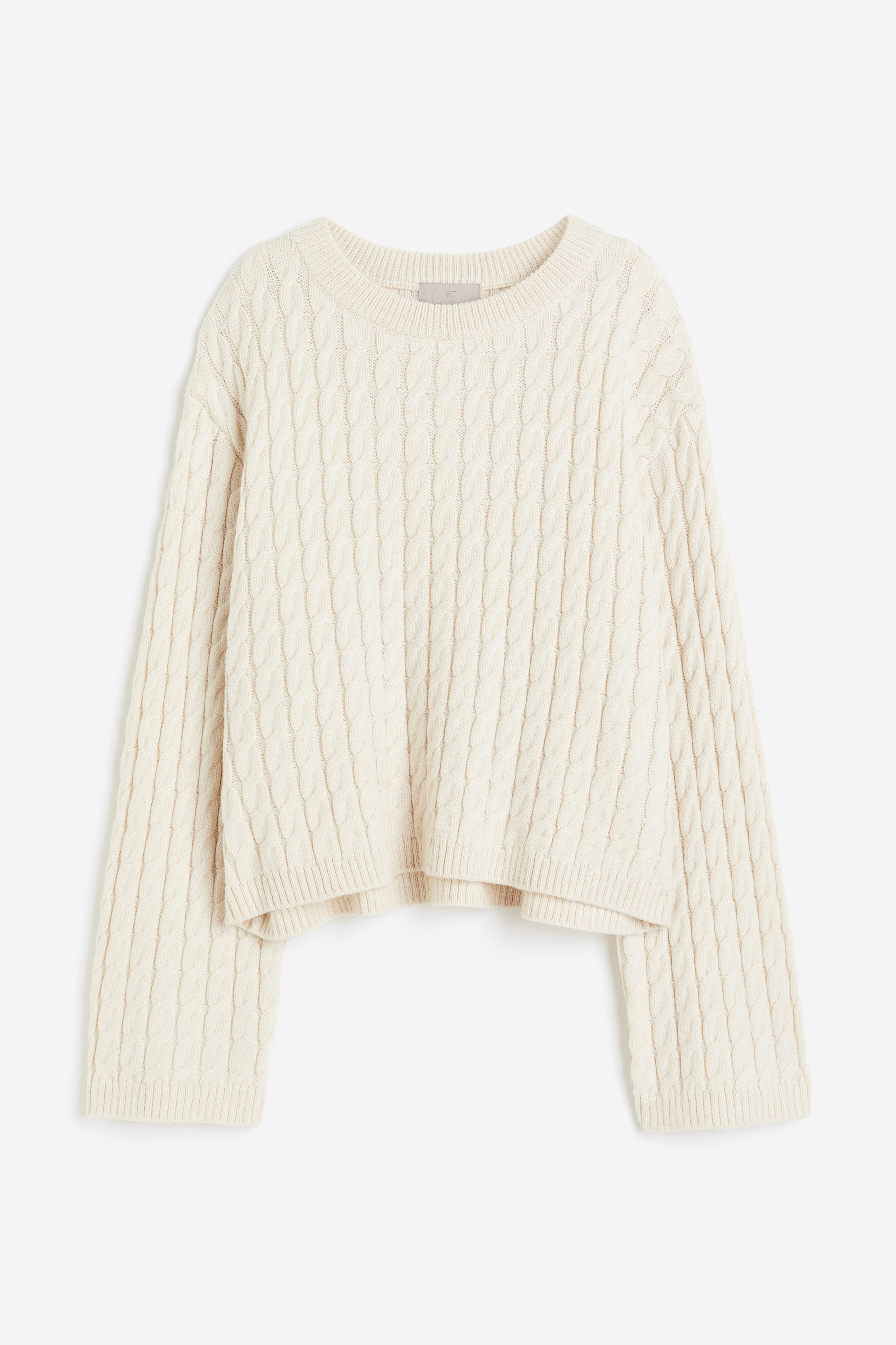 Cable-knit jumper - Cream - Ladies | H&M GB