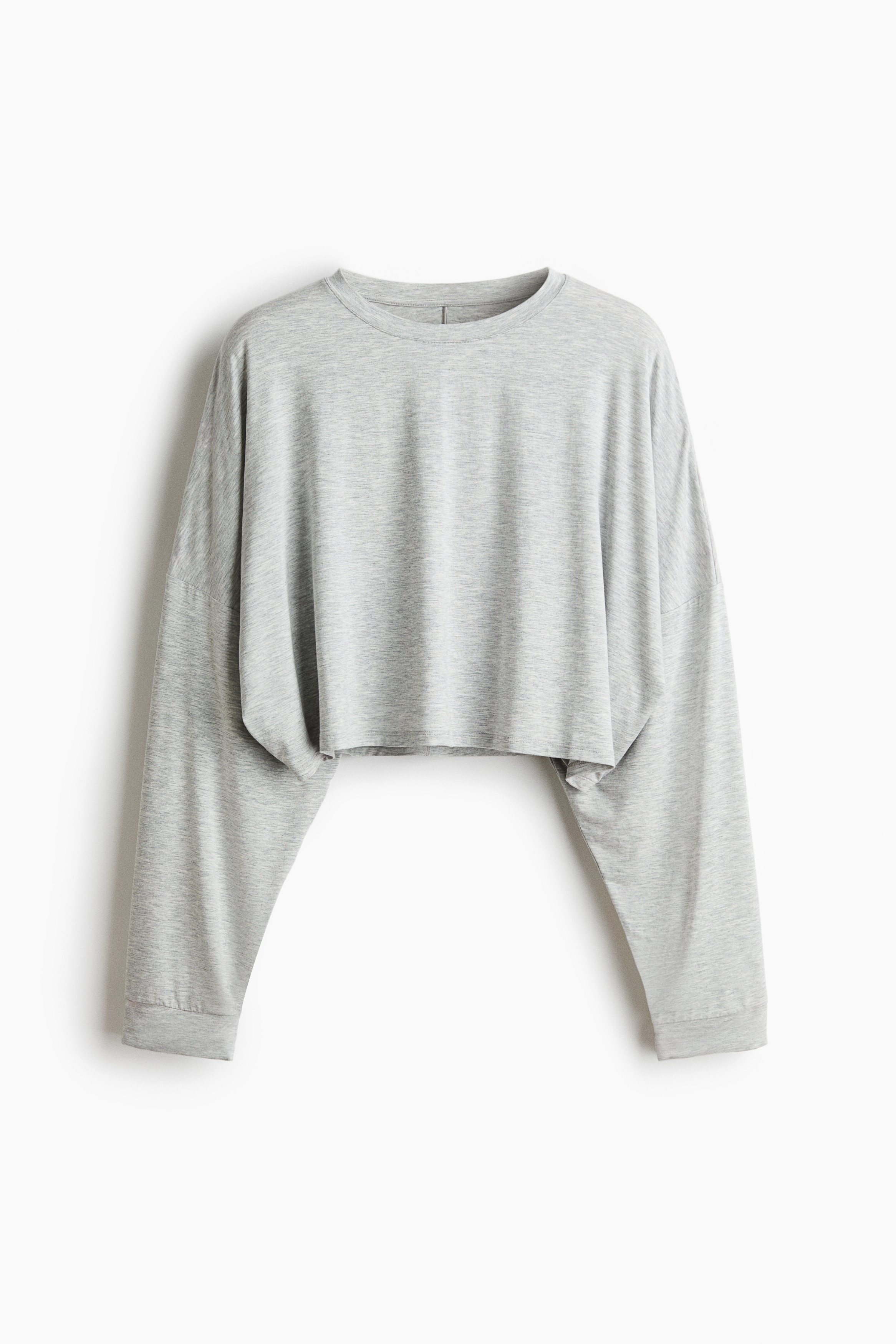 Maglia sportiva maniche a pipistrello Loose Fit - Grigio chiaro mélange
