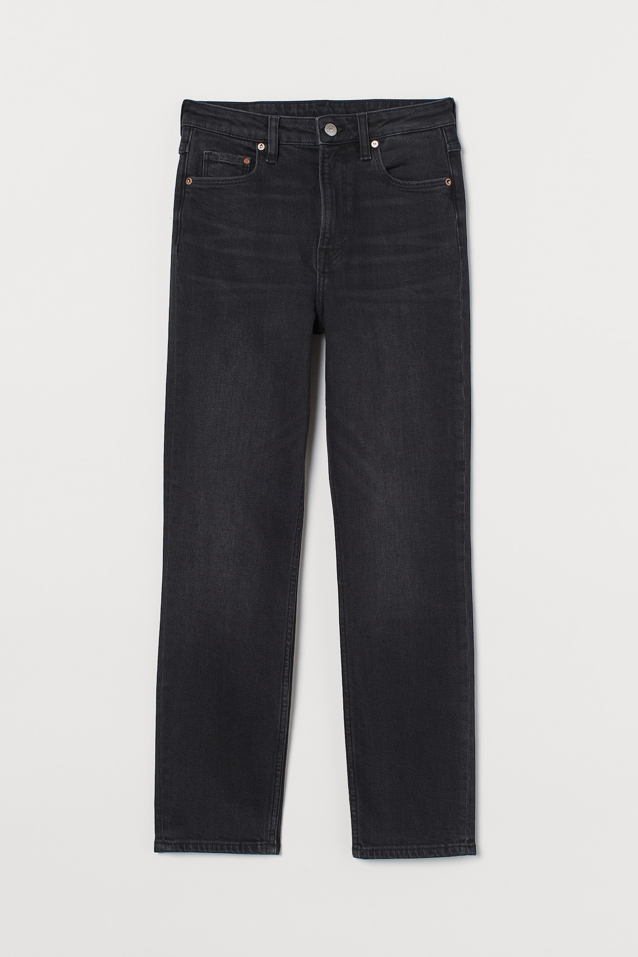 Vintage Slim High Ankle Jeans - High waist - Ankle-length - Black ...