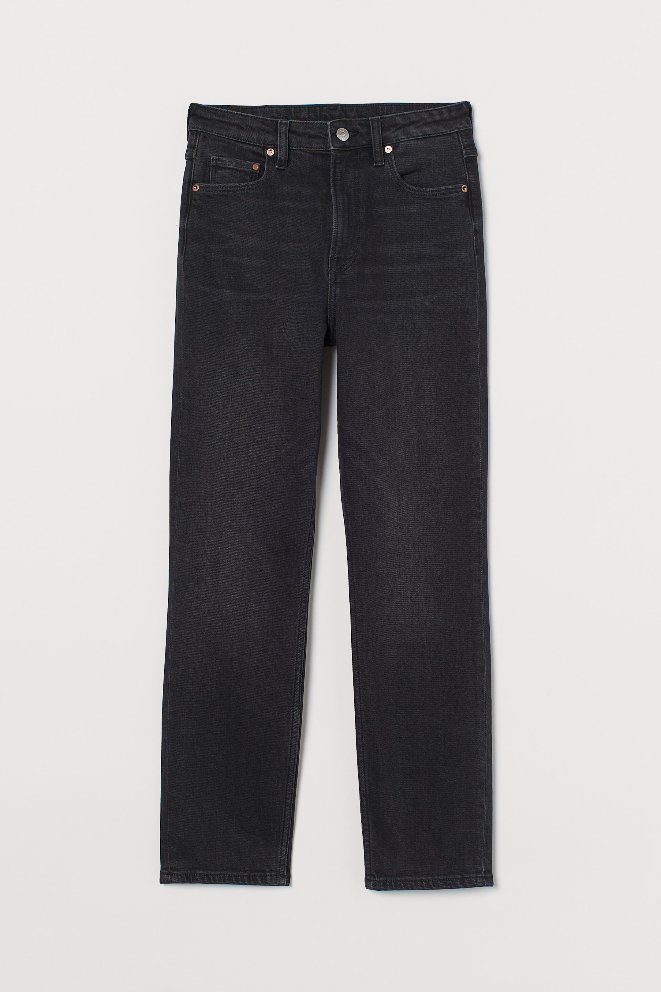 Vintage Slim High Ankle Jeans - High waist - Ankle-length - Black ...