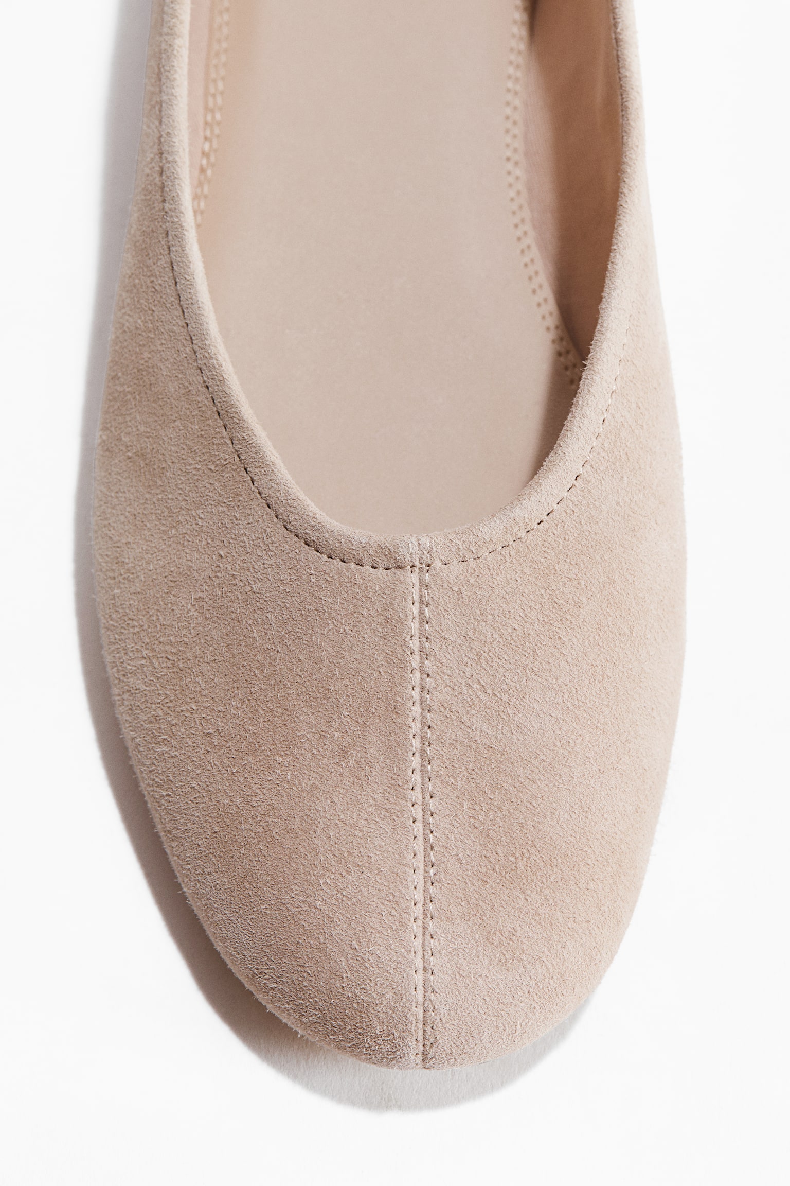 Suede ballet flats - Dusty beige/Dark khaki green/Brown - 3