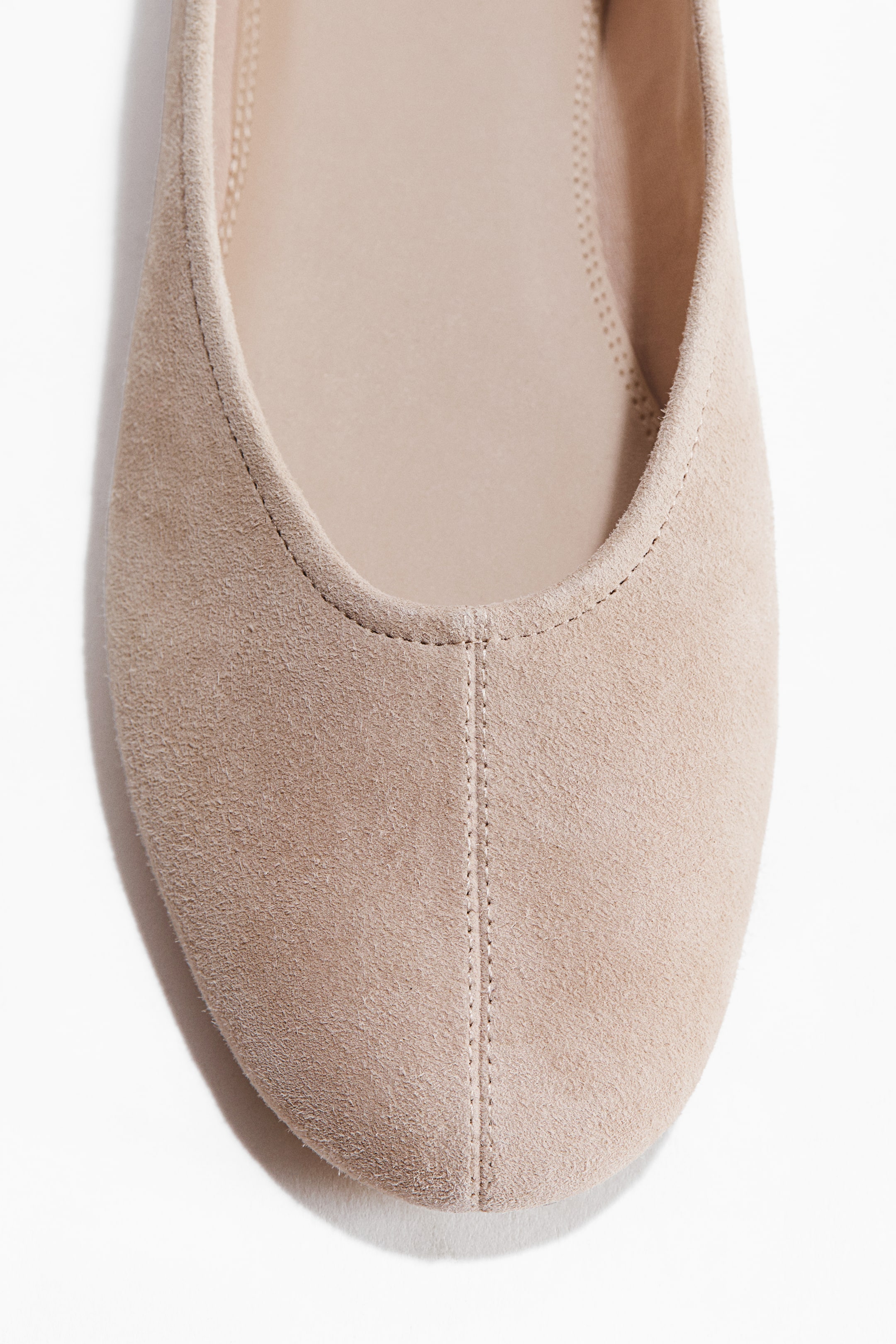 Ballerines en cuir velours