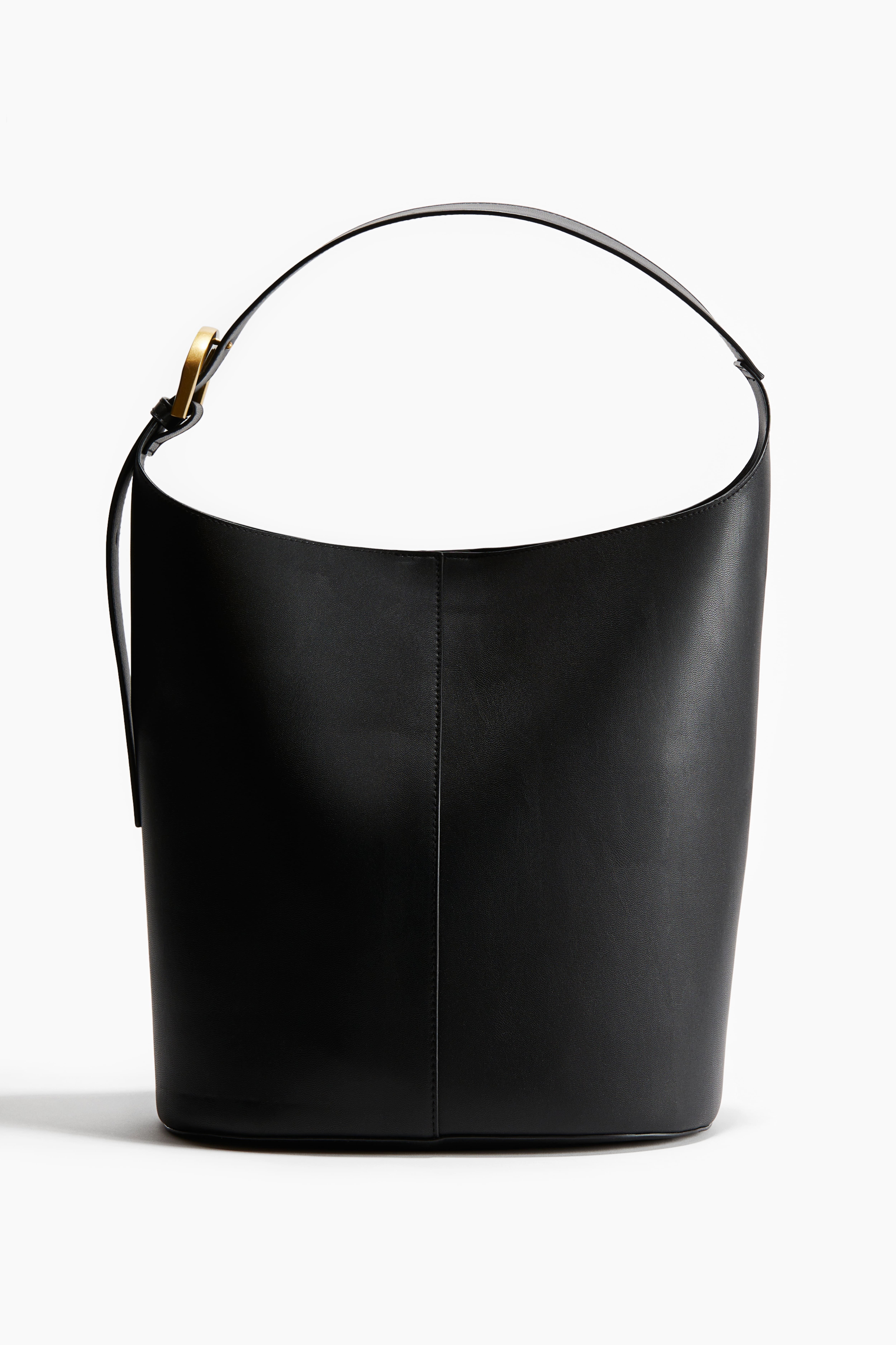 Women’s black popular HCL Handcrafted leather goods bucket bag