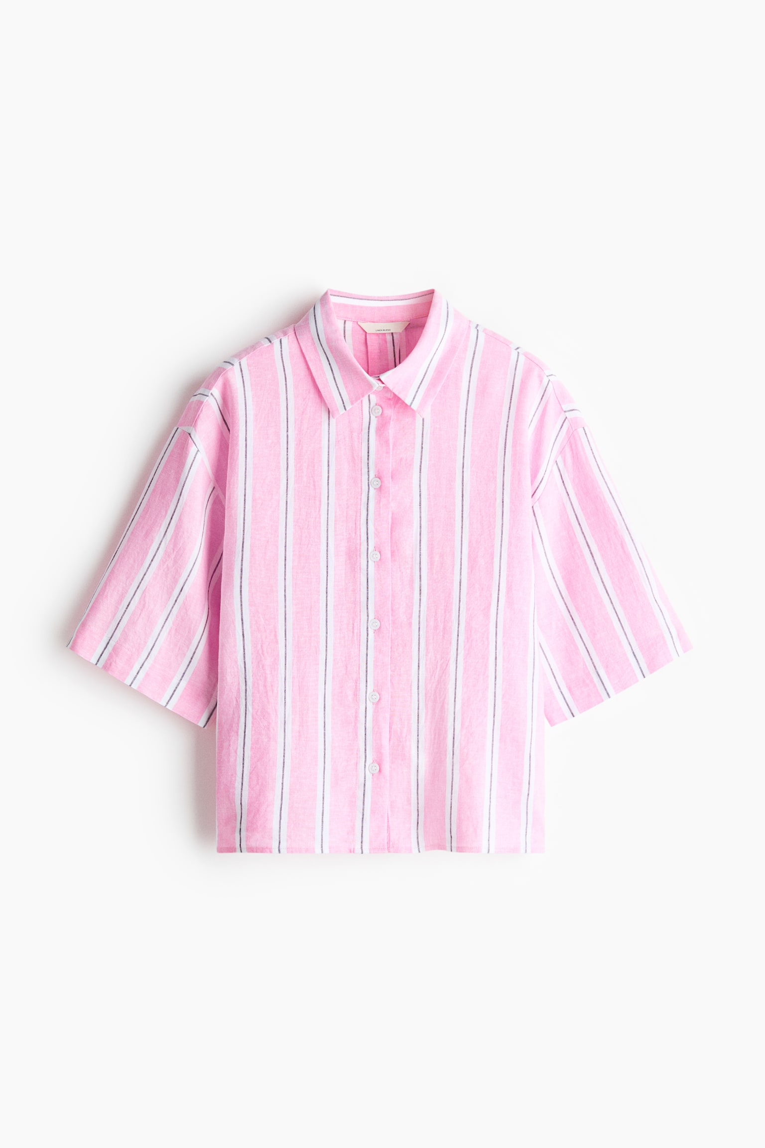 Oversized Linen-Blend Shirt - 2