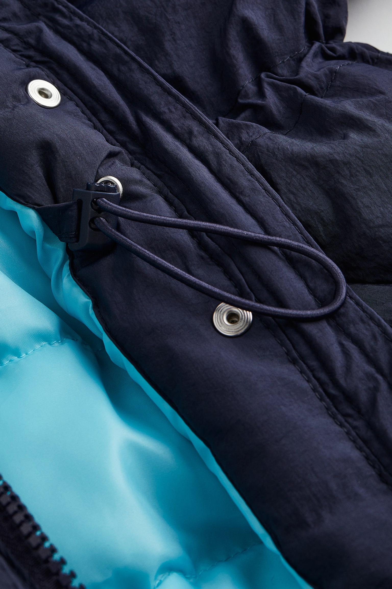 Padded nylon parka - Navy blue - 6