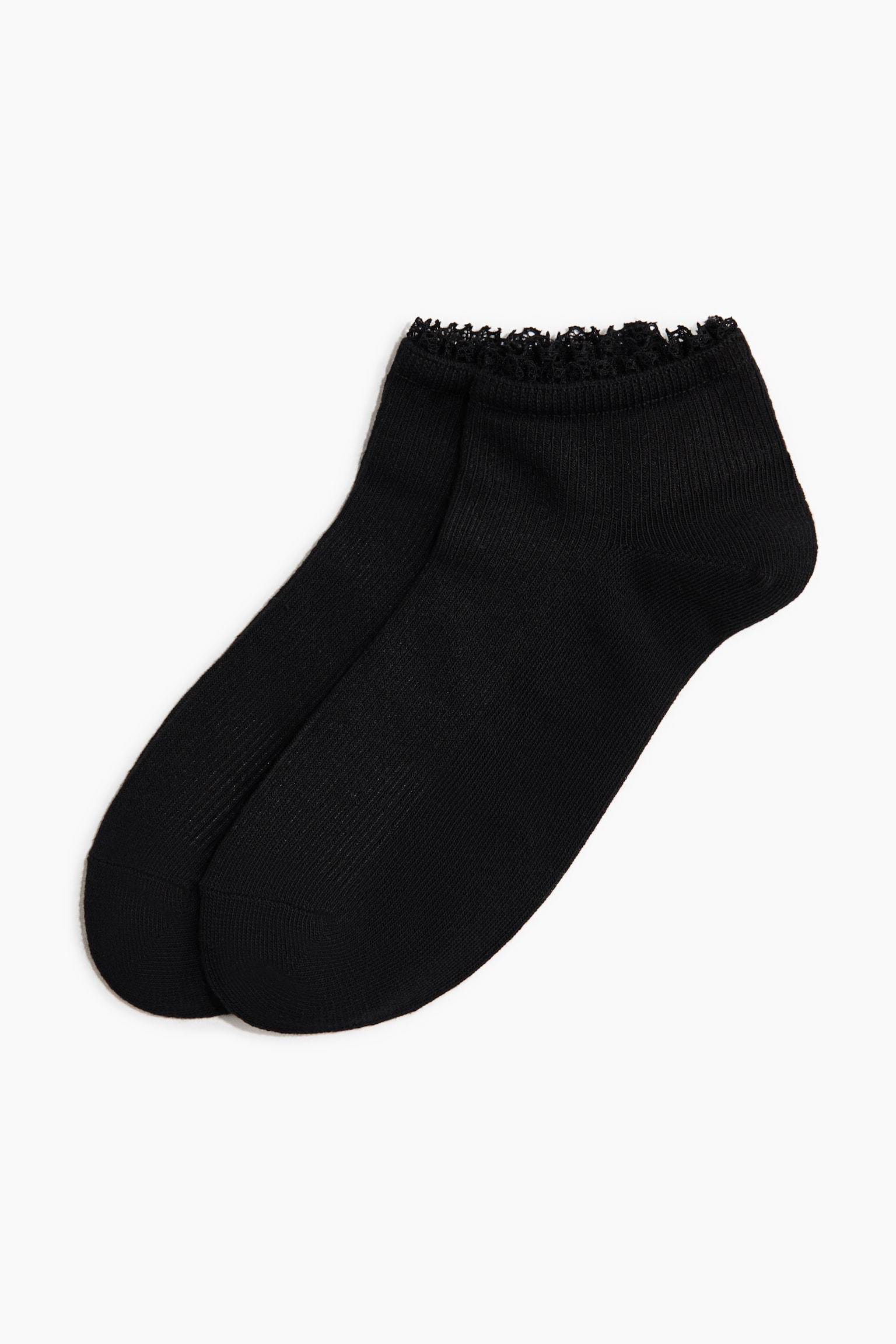 Fantasmini con bordo in pizzo 2 pezzi - Nero/Bianco