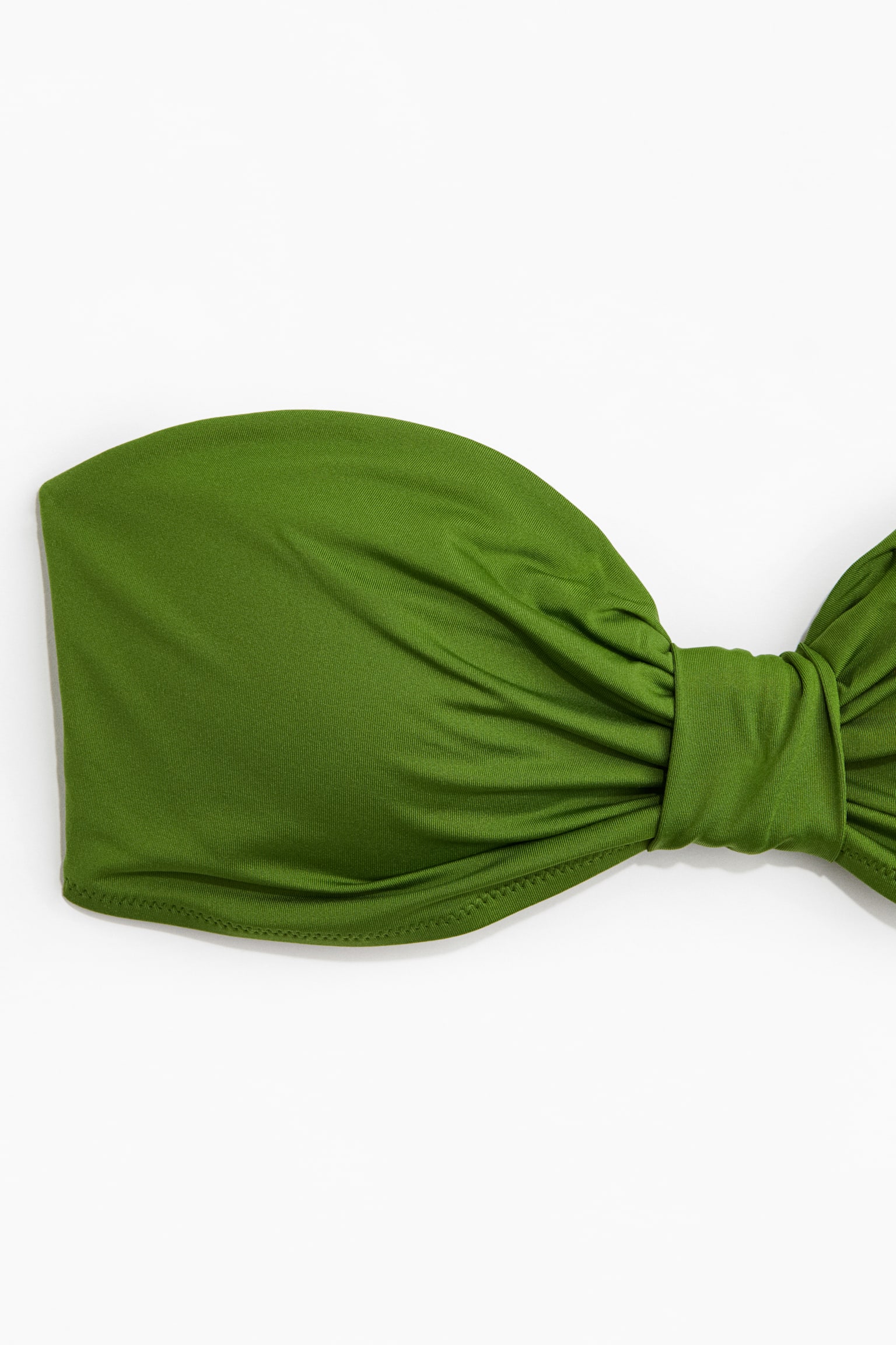 Padded Bandeau Bikini Top - Green/White/White/Zebra print - 5