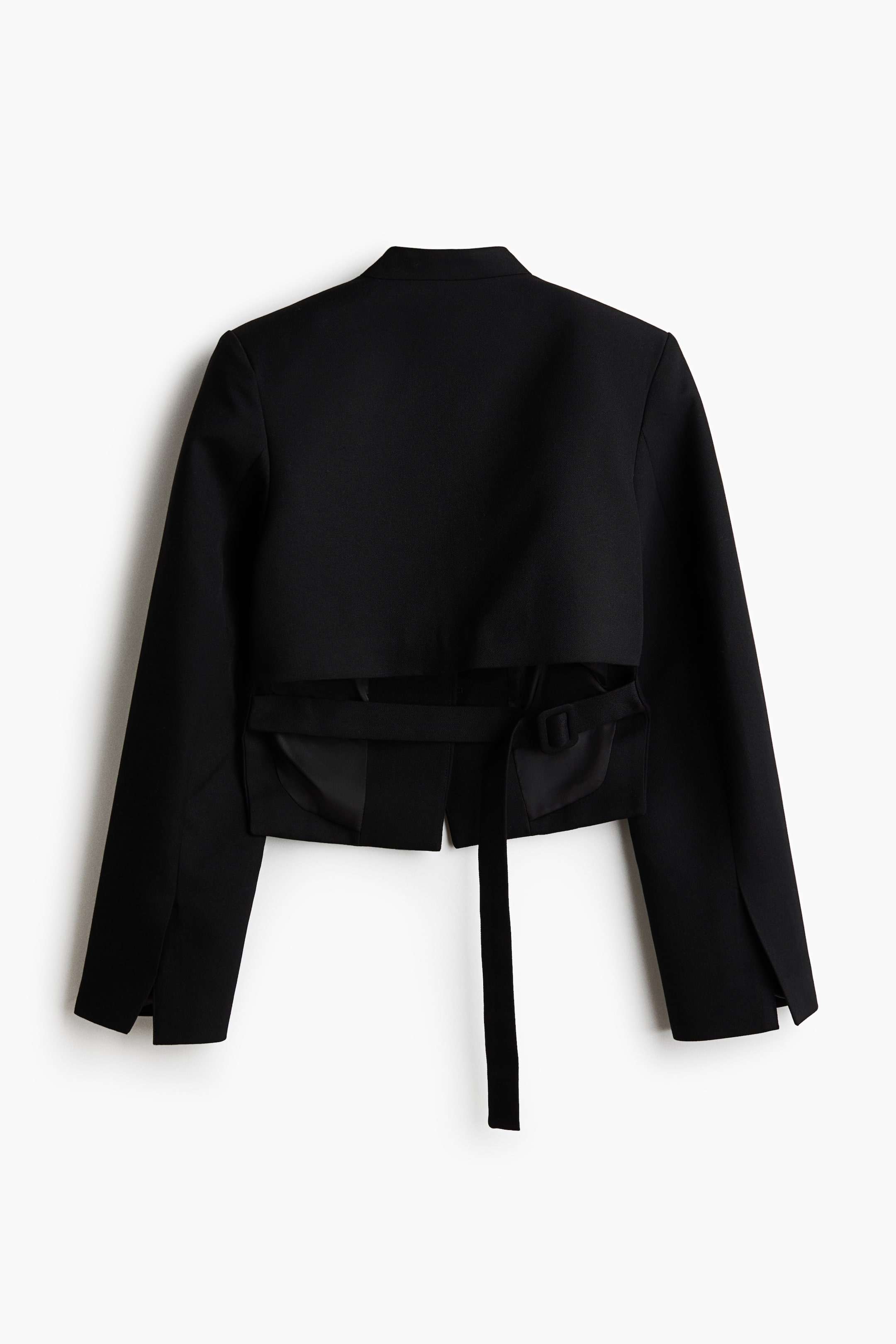 Cropped Belt-Detail Jacket