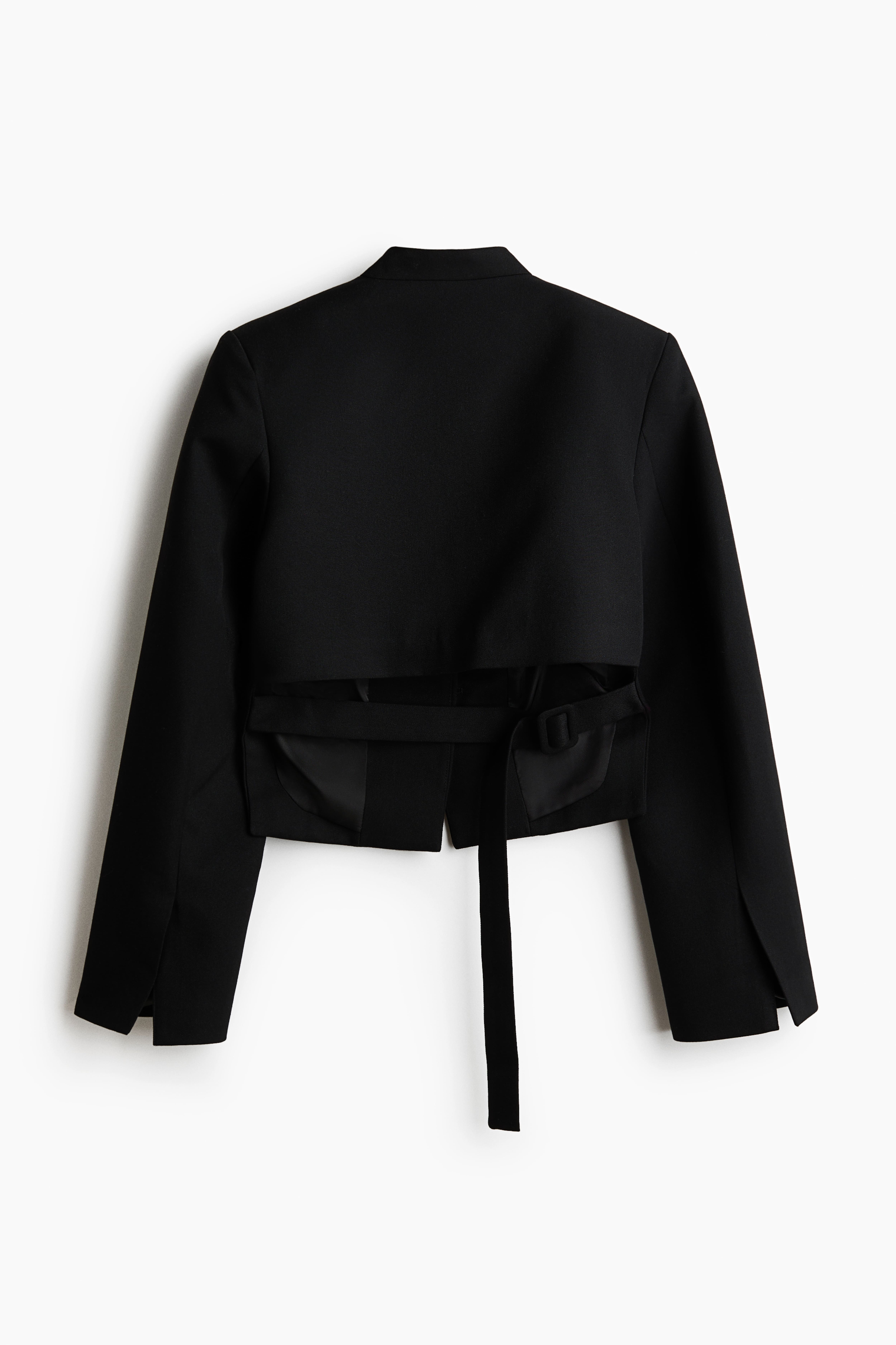 Cropped Belt-Detail Jacket
