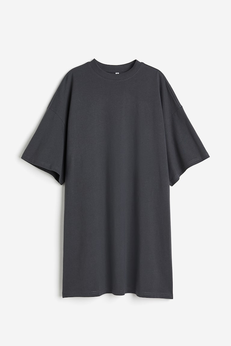 Women's Dark grey Oversized T-shirt dress | H&M