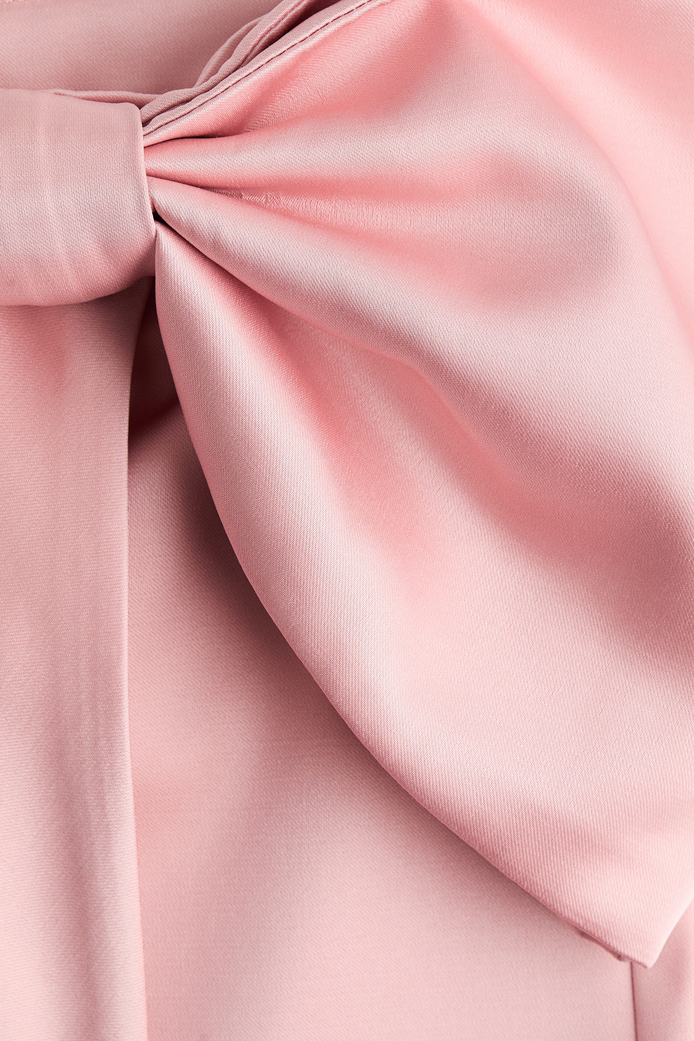 Bow-detail satin skirt