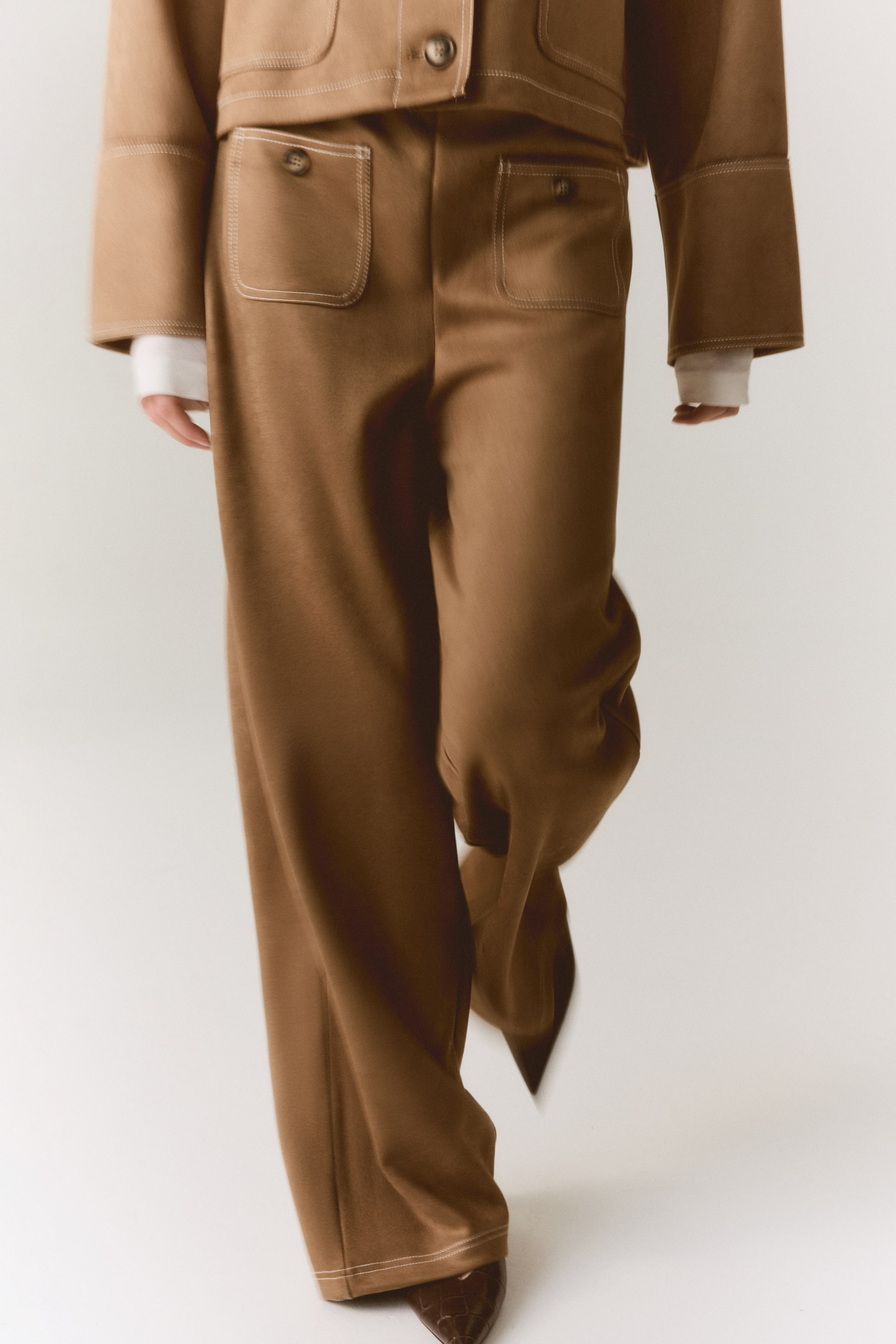 View larger image: Jersey trousers - Dark beige - Ladies | H&M IN 1