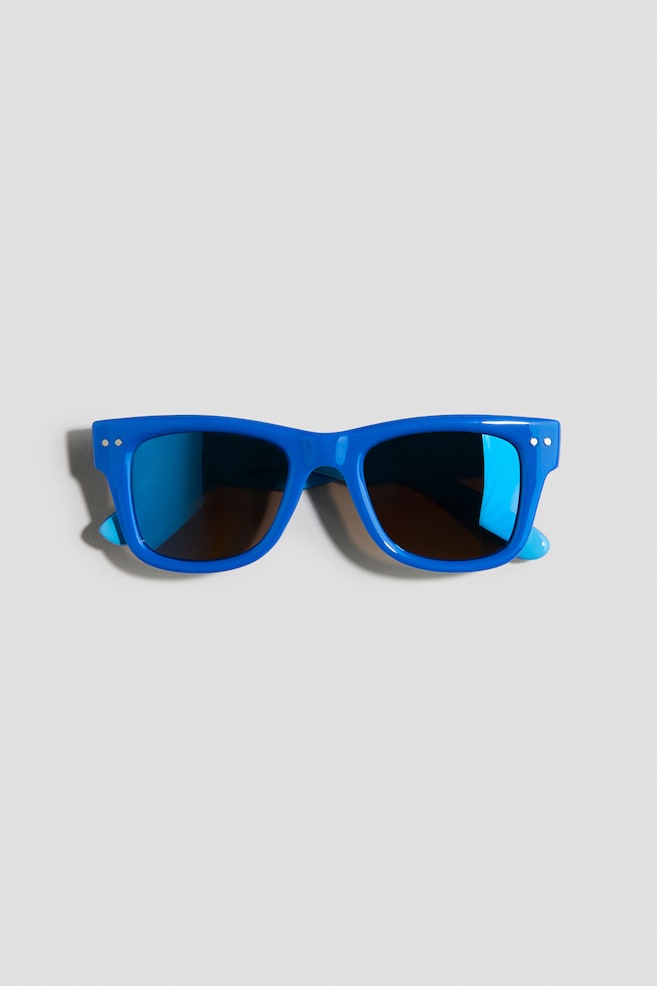 Rectangular sunglasses - Bright blue - 1