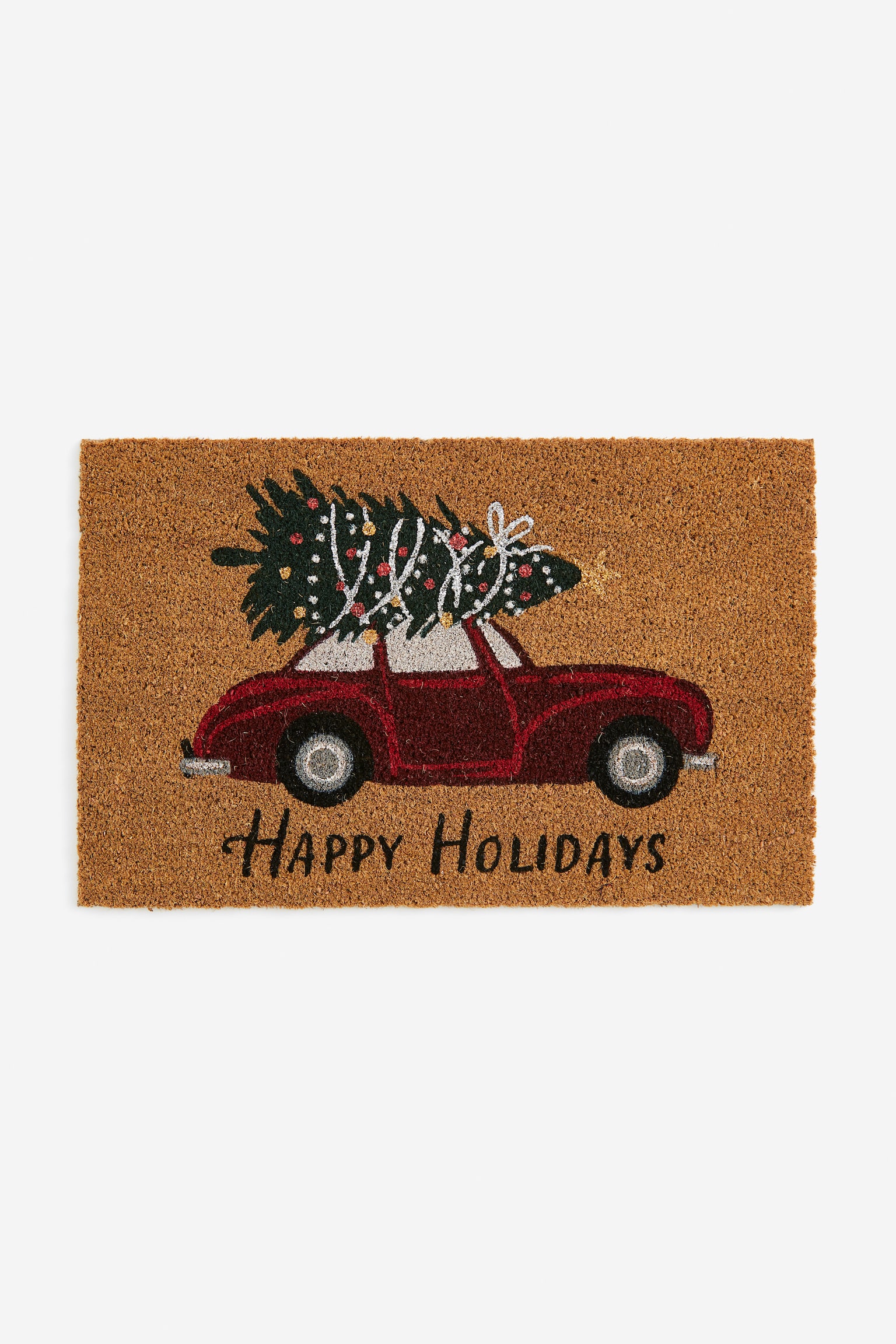 Coconut fibre doormat - Brown/Christmas - 1