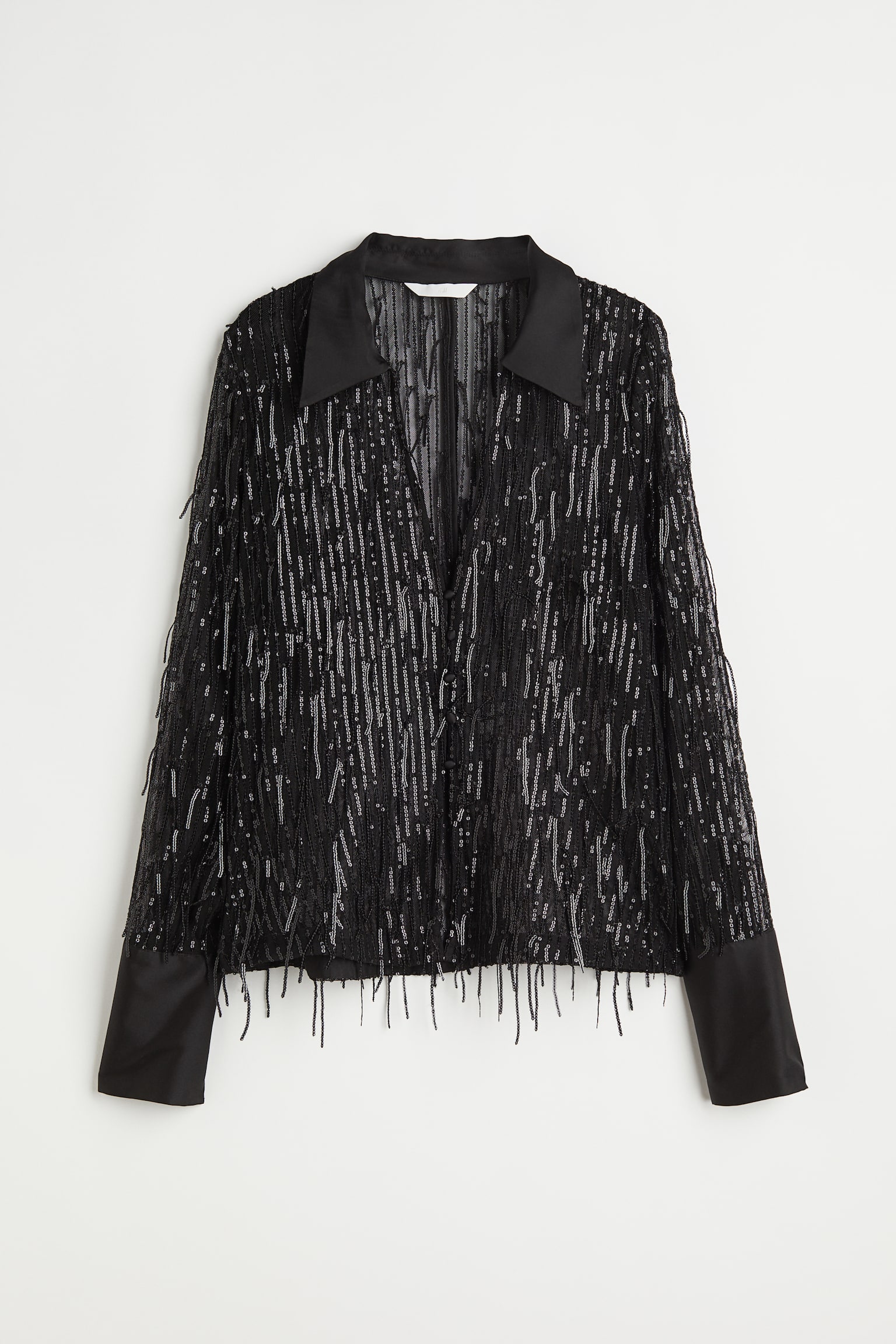 Sequin Shirt - Black/Sequins - 1