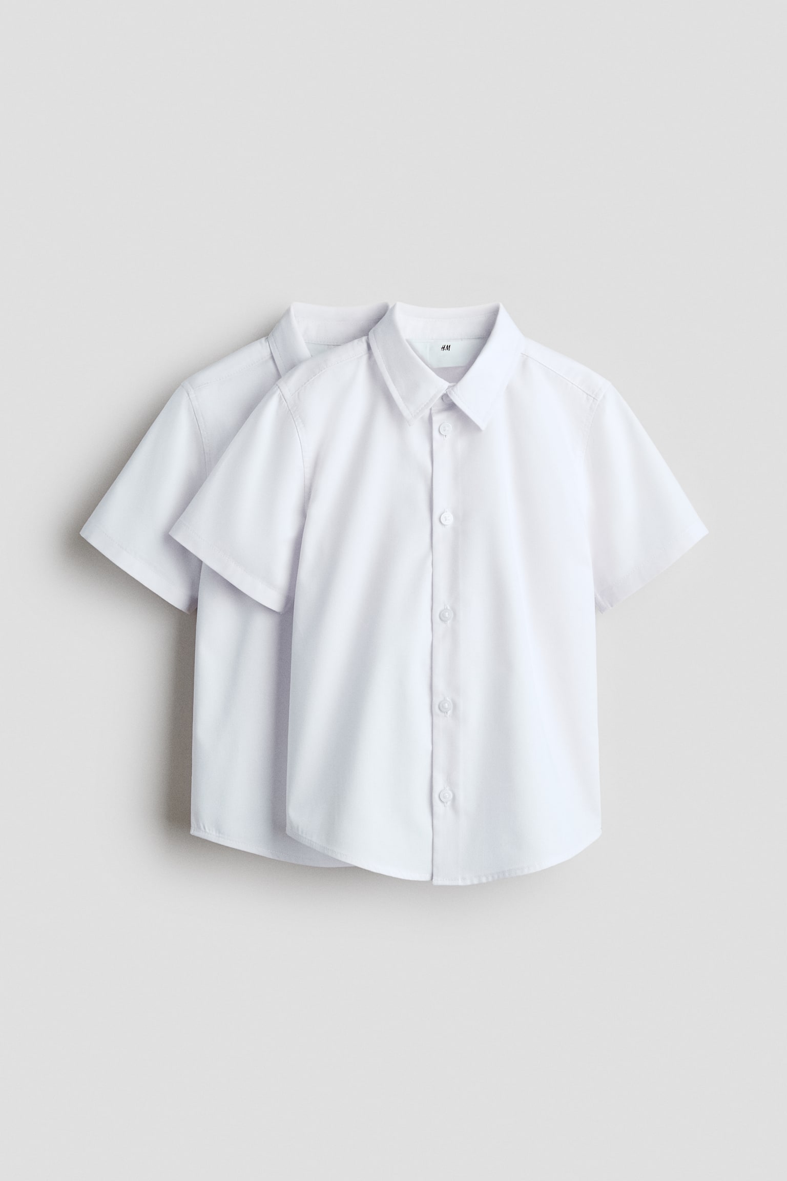Pack de 2 camisas escolares de fácil planchado - Blanco - 1