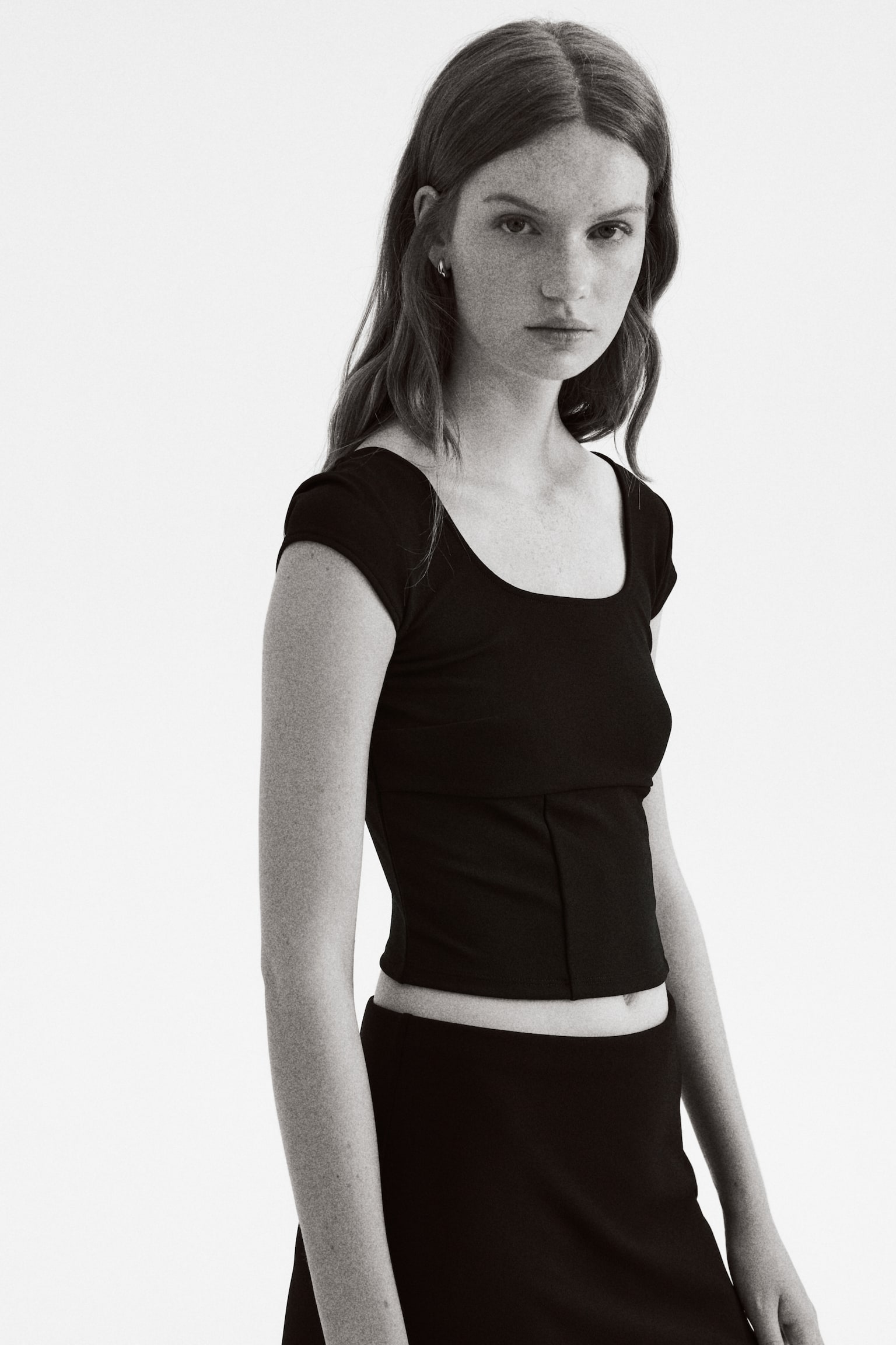 Áo tay hến - Màu đen/Màu xám/Kẻ ca rô/Màu be/Hoa văn răng chó - 2