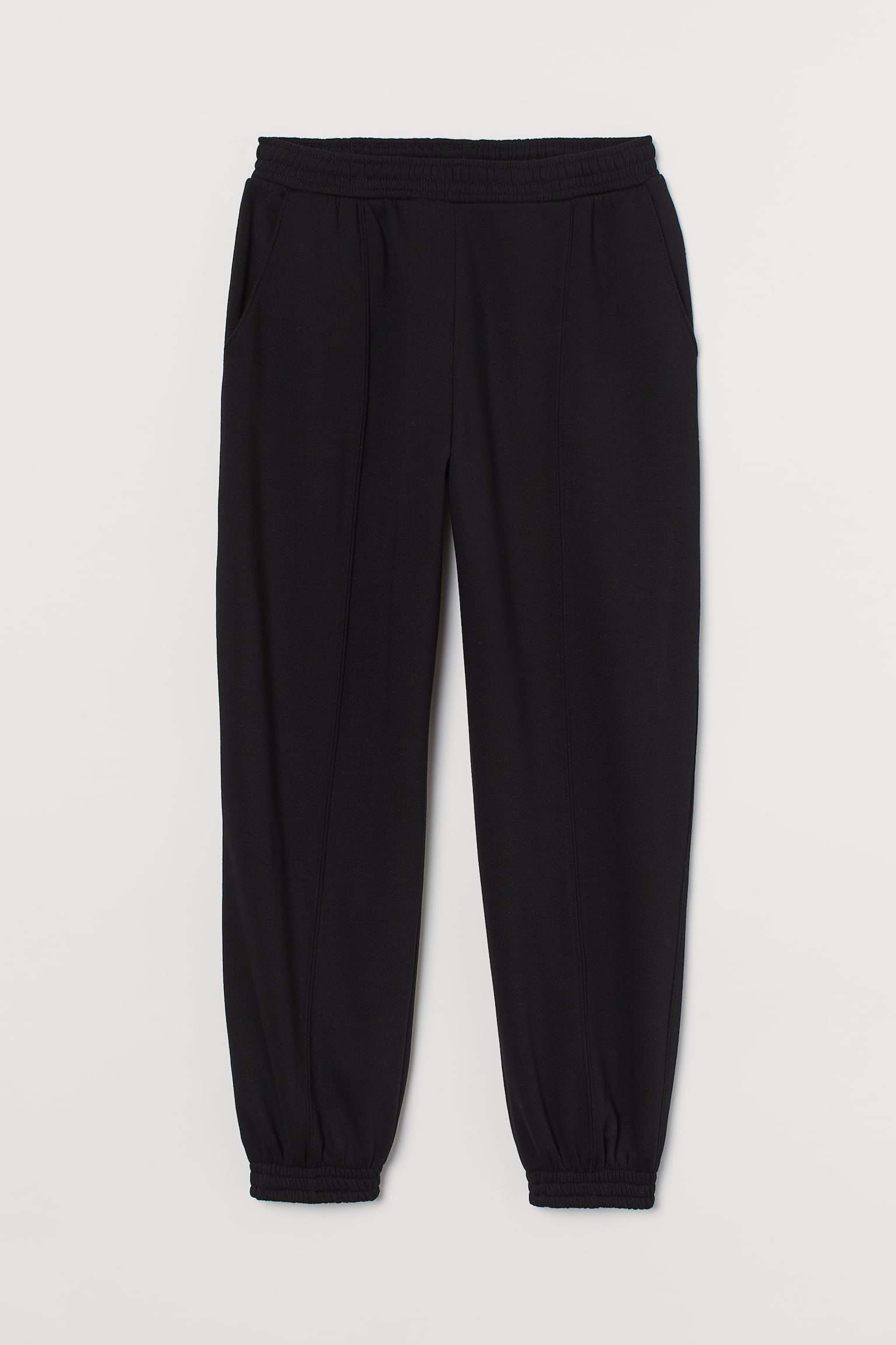 Oversize Track Pants - Black - 1