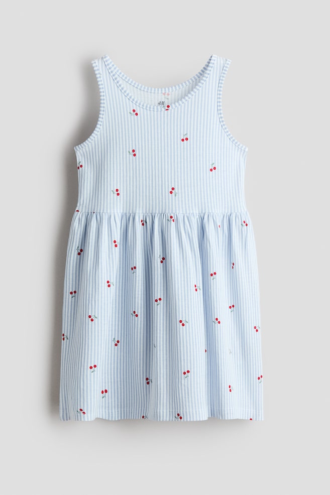 Patterned cotton dress - Light blue/Striped/White/La Dolce Vita/Yellow/Lemons/Light blue/Floral/Light blue/Bows/White/Butterflies/Beige/Leopard print/Light blue/Butterflies/White/Floral/Light pink/Strawberries/White/Pink floral/Light pink/Unicorns/Pink/Floral - 1