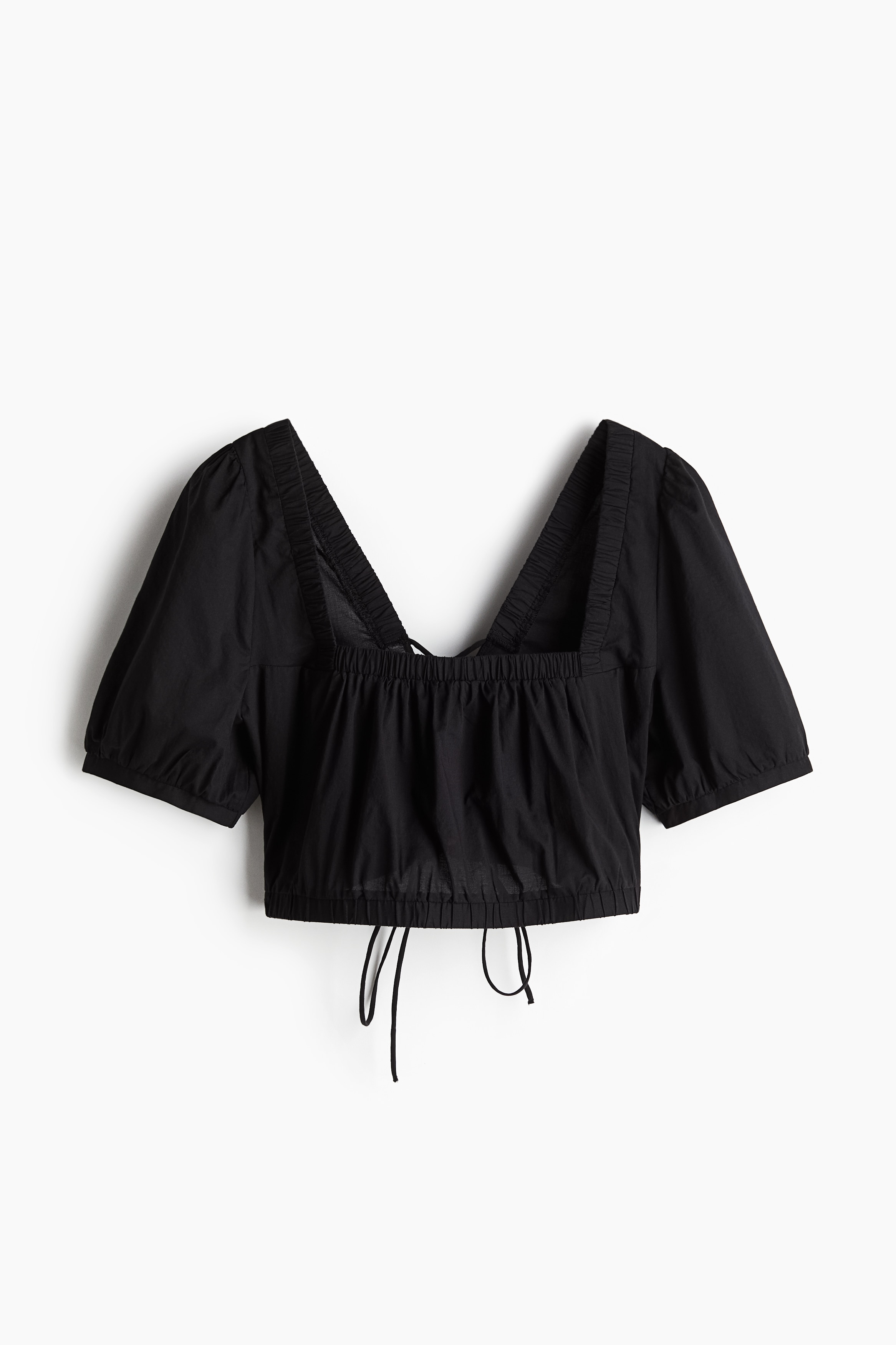 Camicetta in cotone con lacci - Nero/Giallo chiaro/motivi cashmere/Blu/conchiglie