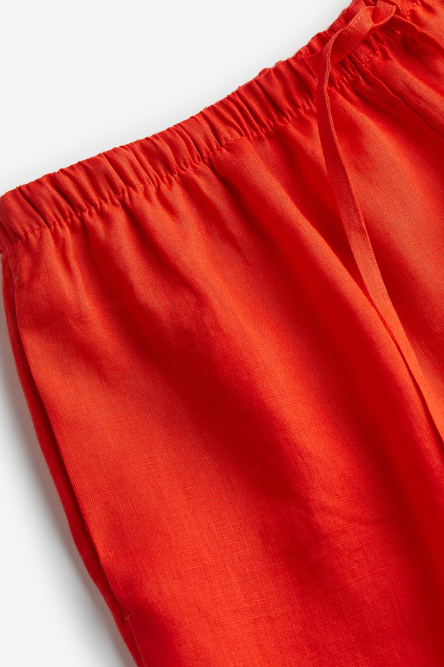 Linen shorts - Bright orange/Green - 2