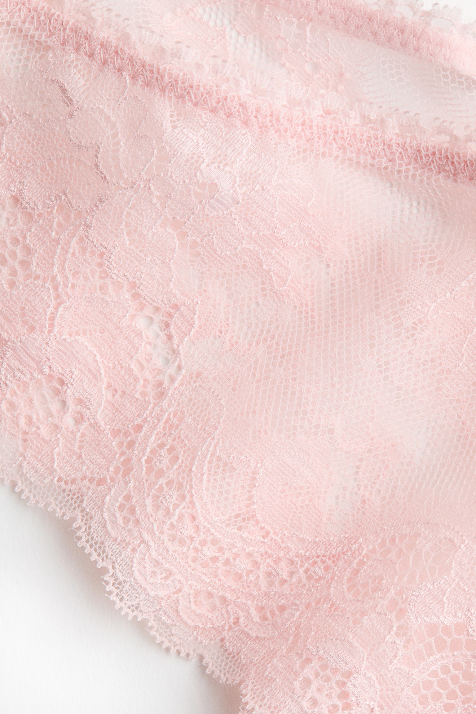 Krajkové kalhotky brazilian 2 kusy - Světle růžová/Černá/Bílá - 3