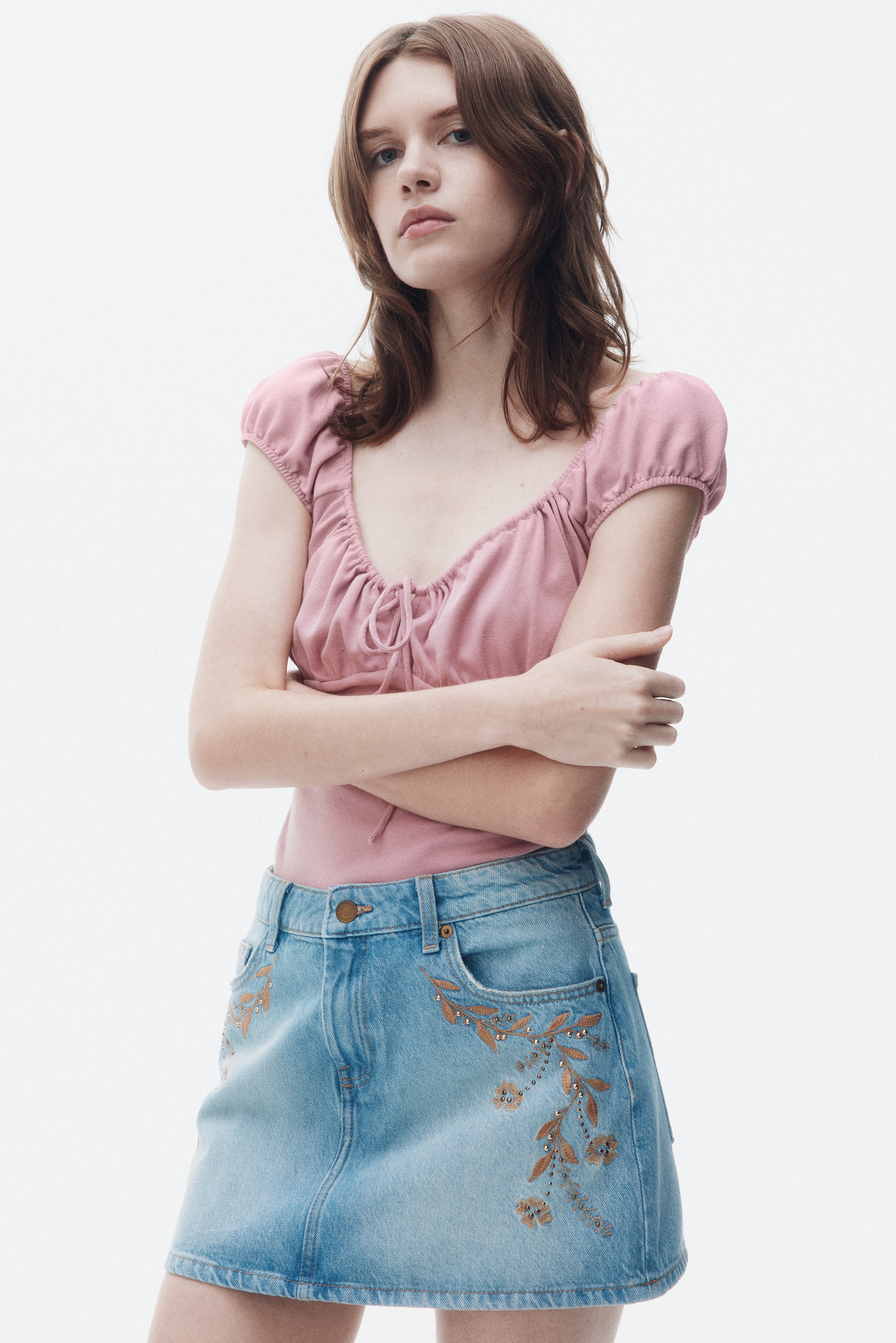 View larger image: Drawstring-detail top - Pink - Ladies | H&M IN 1