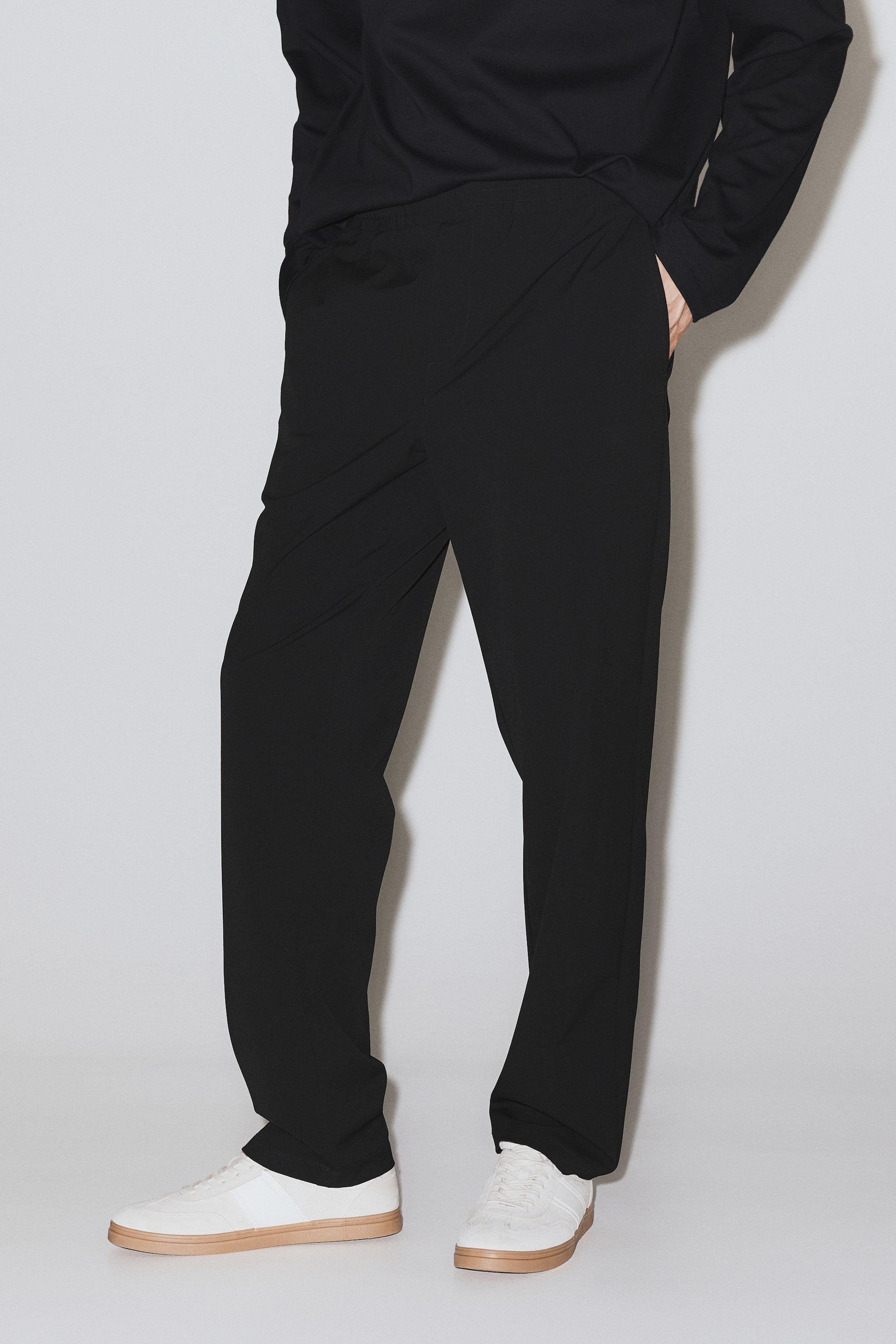 Мужские брюки H&M Four-Way Stretch Regular-Fit Pull-On Pants — фото 5