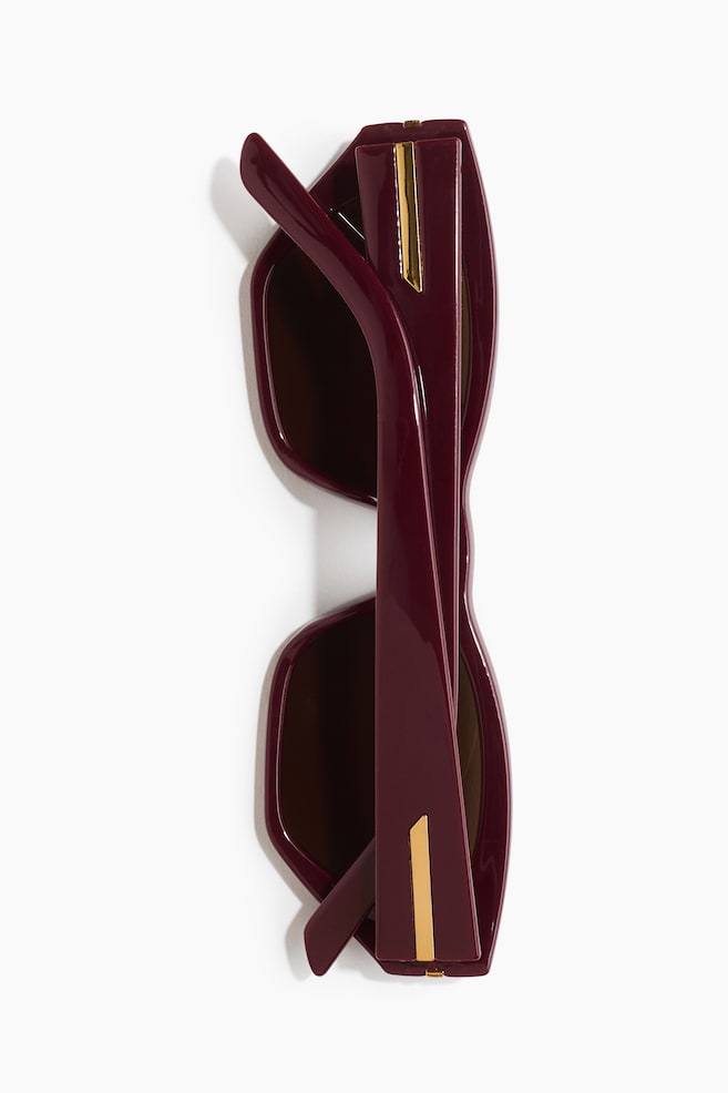 Cat-eye sunglasses - Burgundy/Dark brown/Tortoiseshell-patte - 4