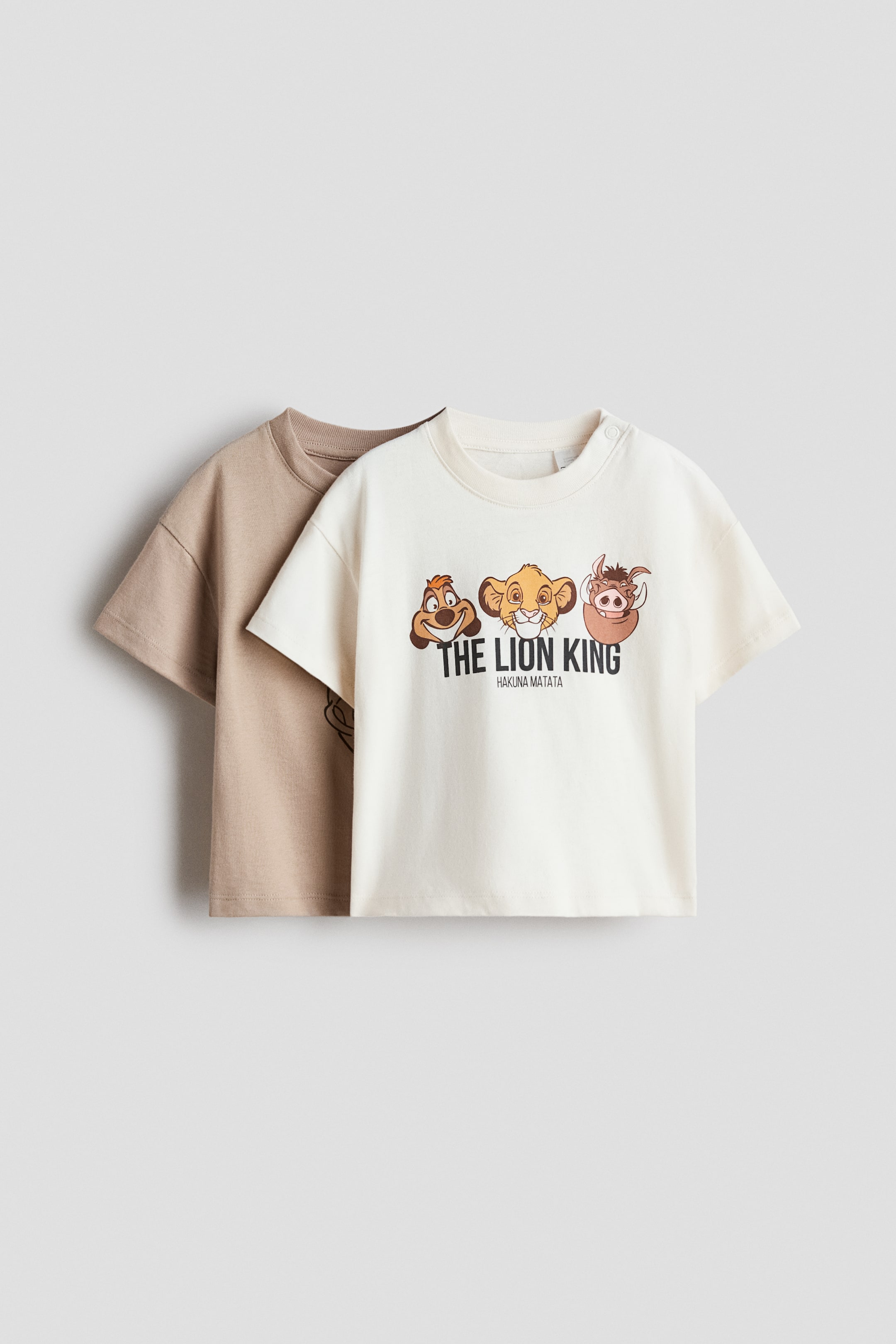 View larger image: 2-pack printed T-shirts - Beige/The Lion King - Kids | H&M IE 1