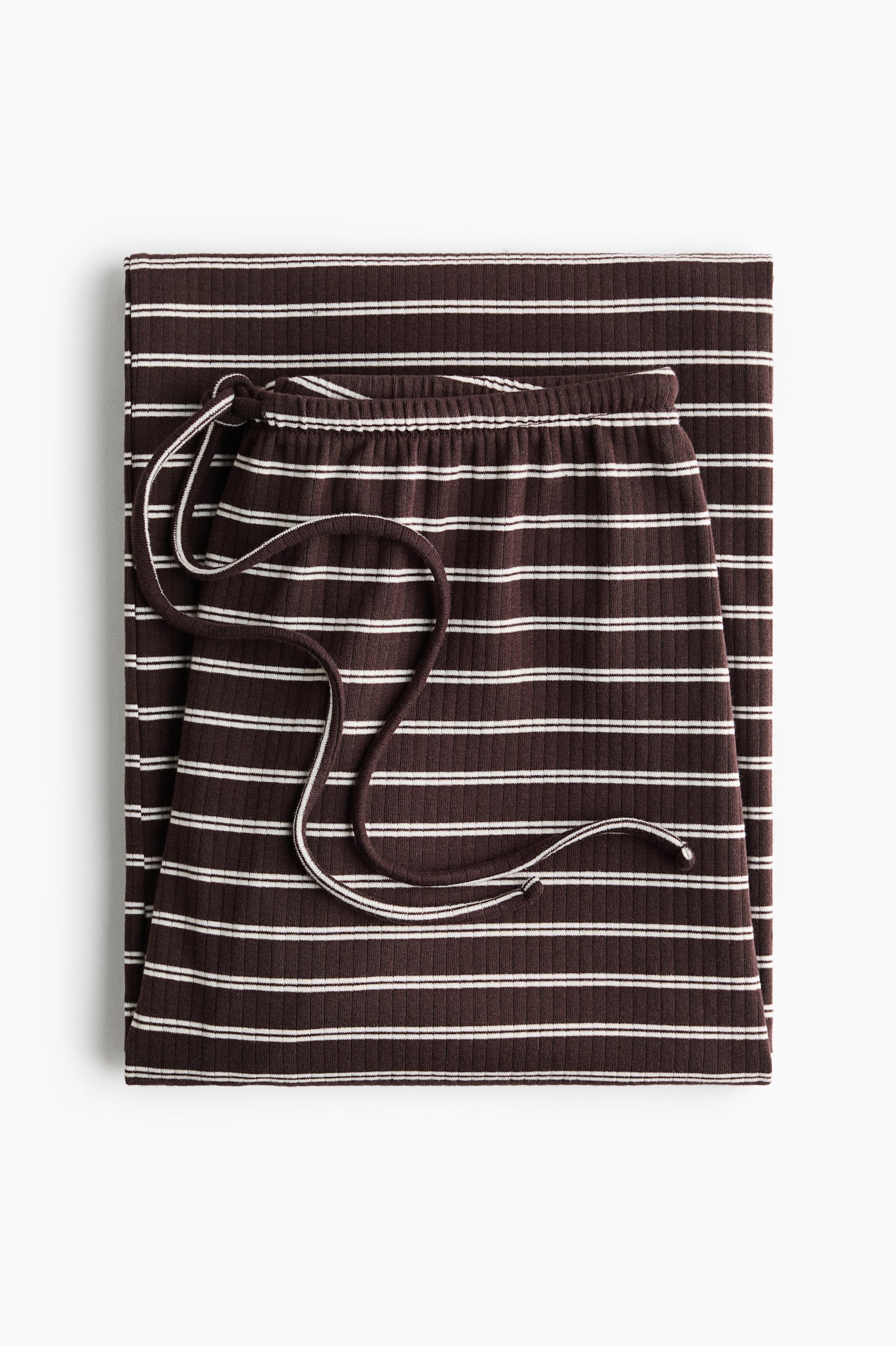 Cotton-blend trousers - Dark brown/Striped/Black/Striped/White/Light pink striped/White/Pink striped/Dark brown/Striped/White/Light blue striped - 3