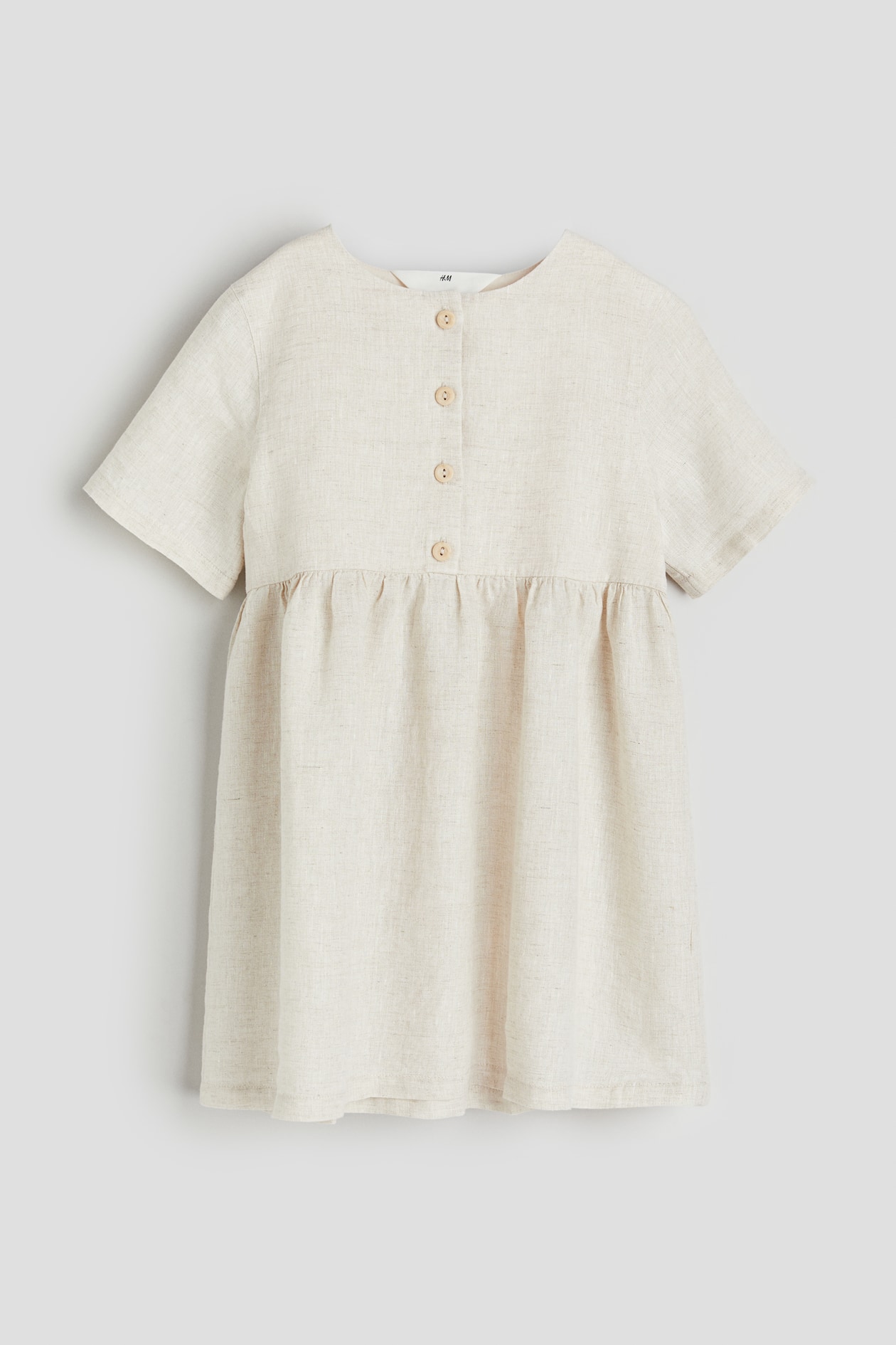 Linen dress Light beige Kids H&M IE
