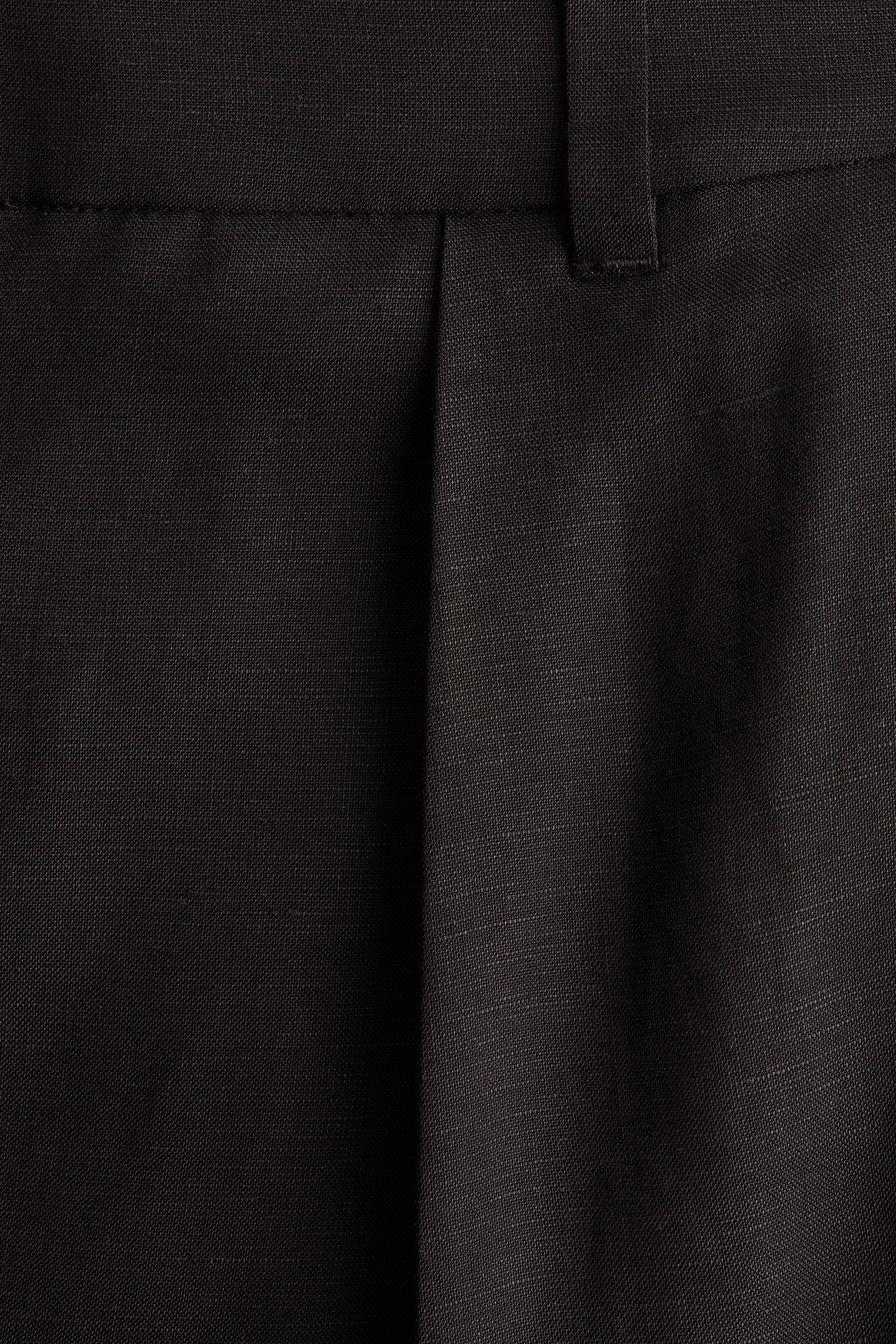 Linen-blend pencil skirt