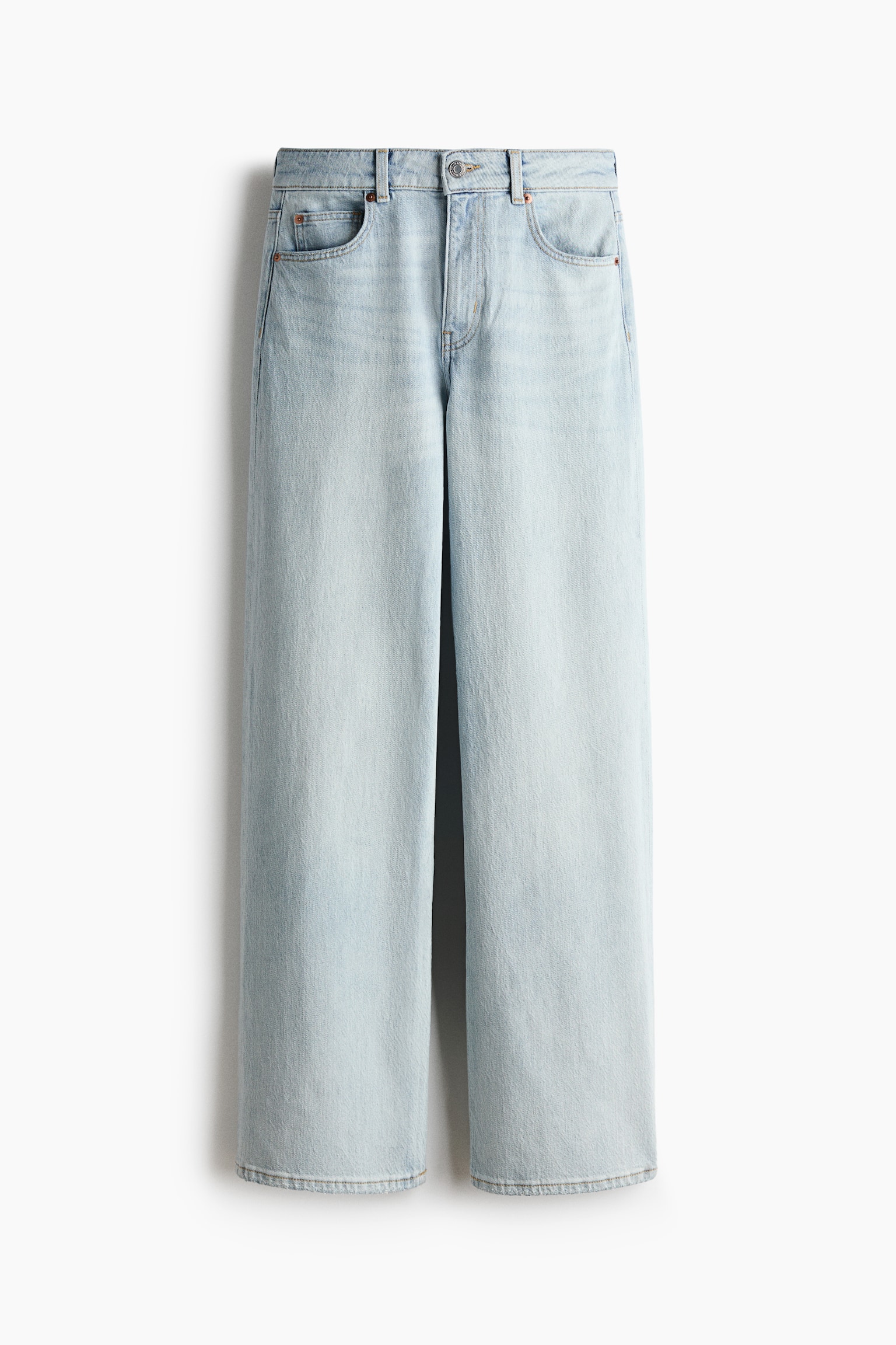 Wide High Waist Jeans - Light denim blue/Dark denim blue/Dark denim grey/Light denim blue/Navy denim blue/Denim blue/Light denim blue/White/Light denim blue/Dark brown/Denim blue/Washed denim blue/Light denim blue/Navy denim blue/Dark brown/White - 1