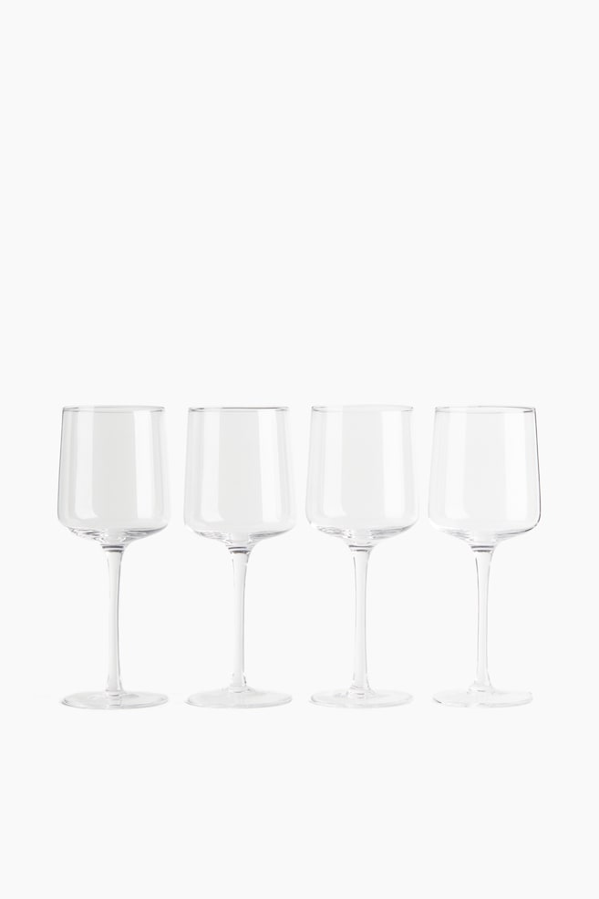 Set van 4 wijnglazen - Transparant - 1